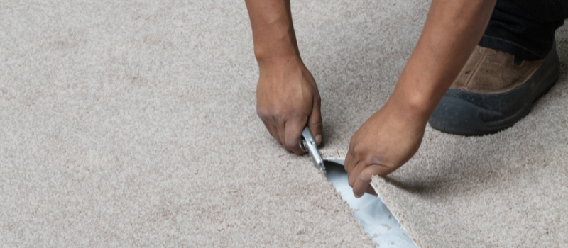 cutting carpet for removal
