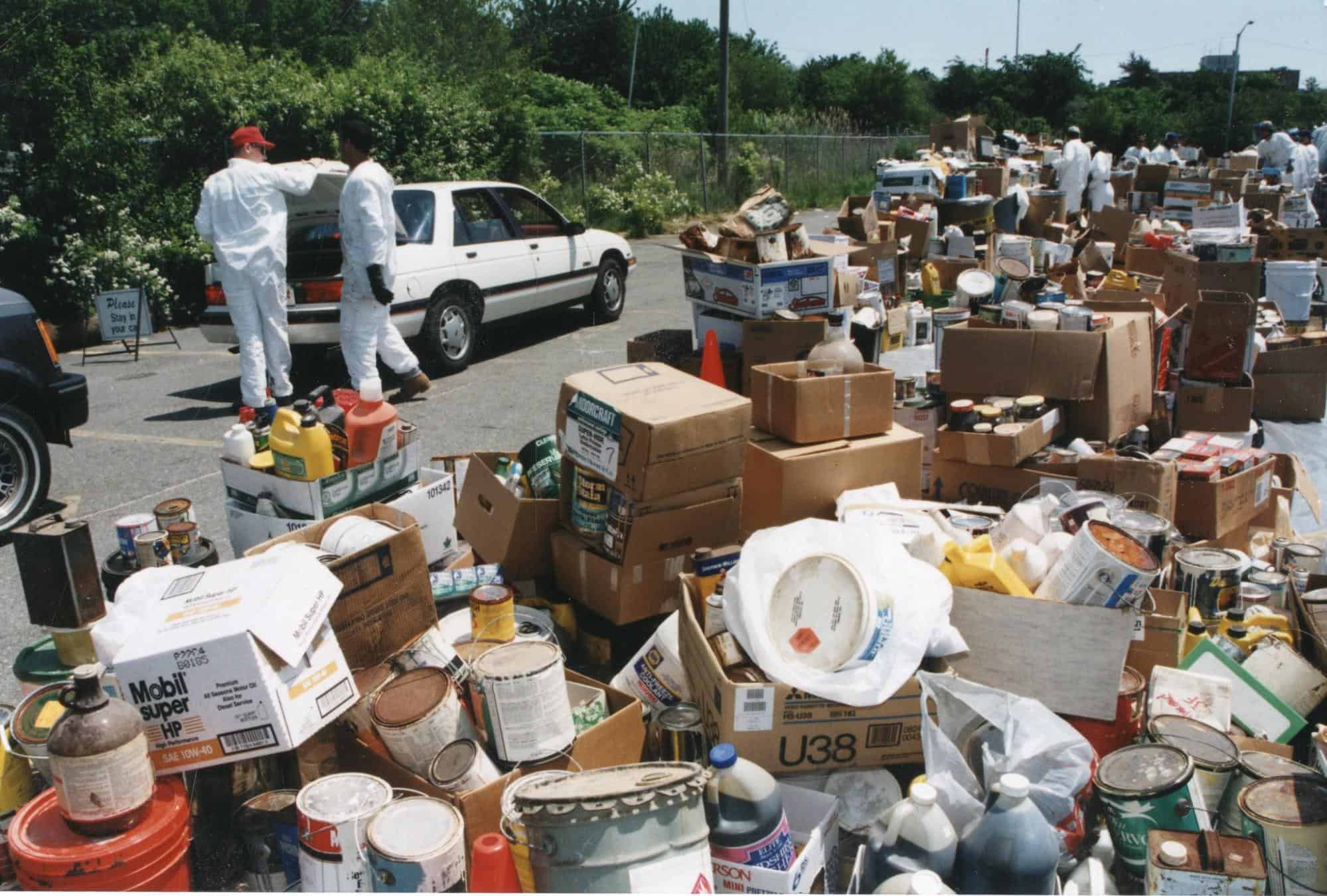 A hazardous waste cleanup of potentially dangerous items that require special methods of disposal.
