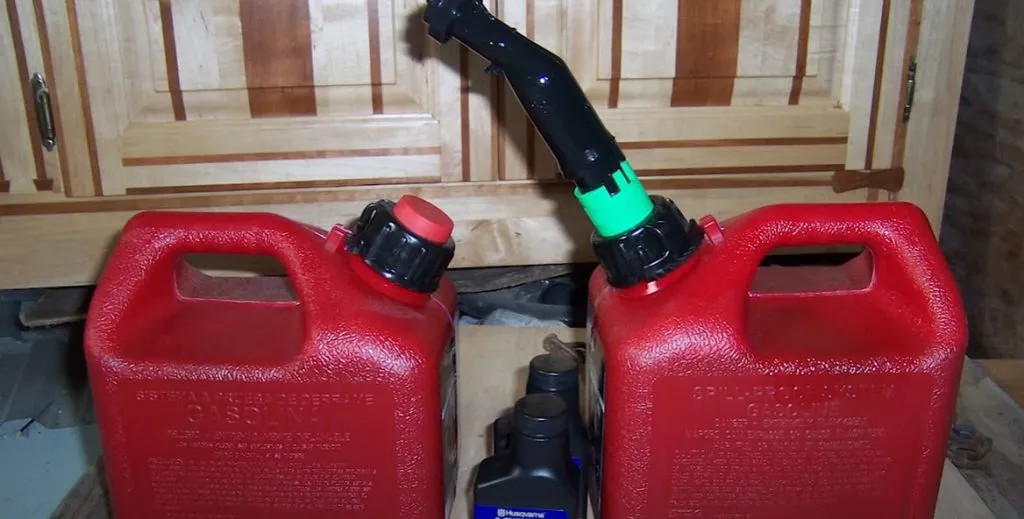 Two old gasoline containers.