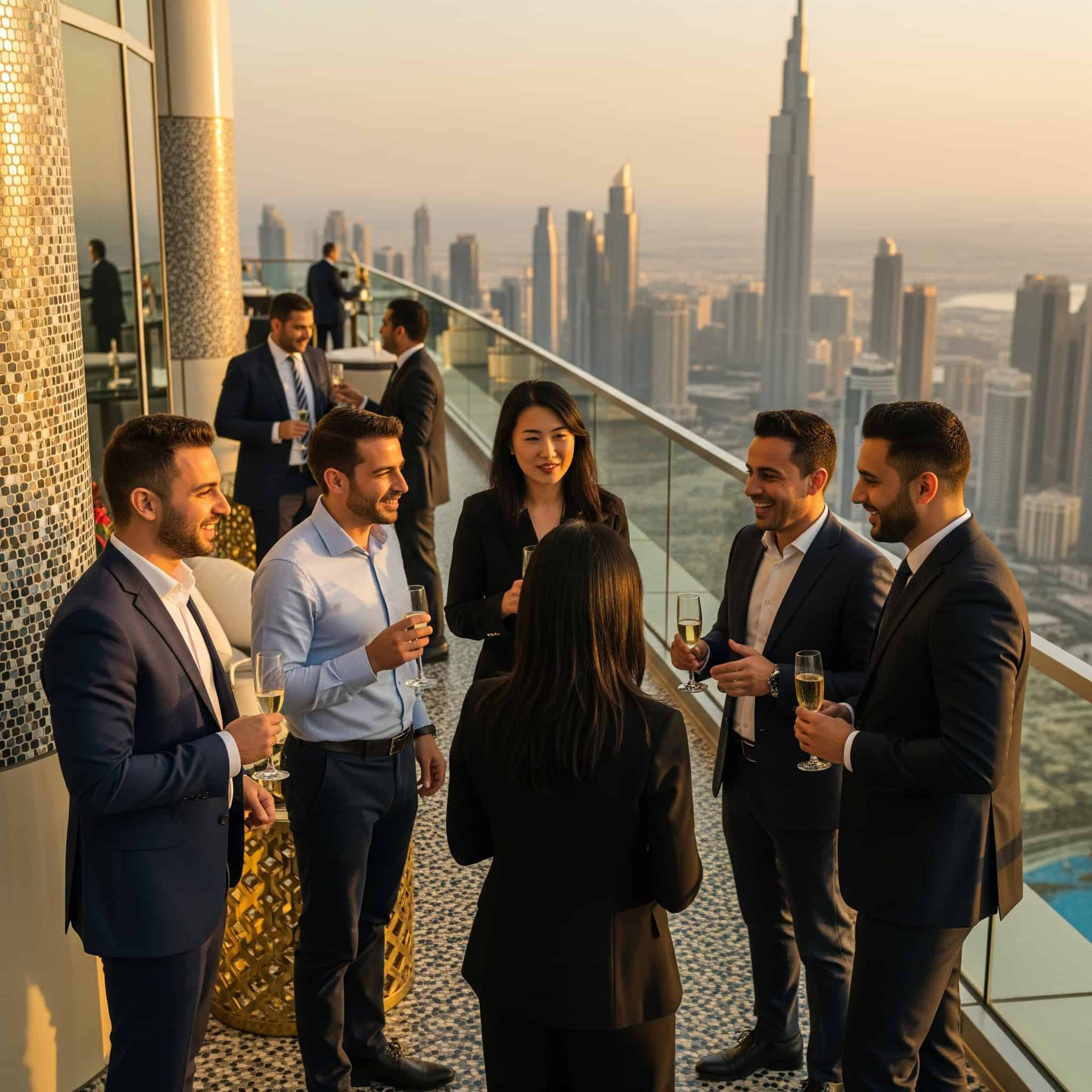 Status-conscious interaction in Dubai.