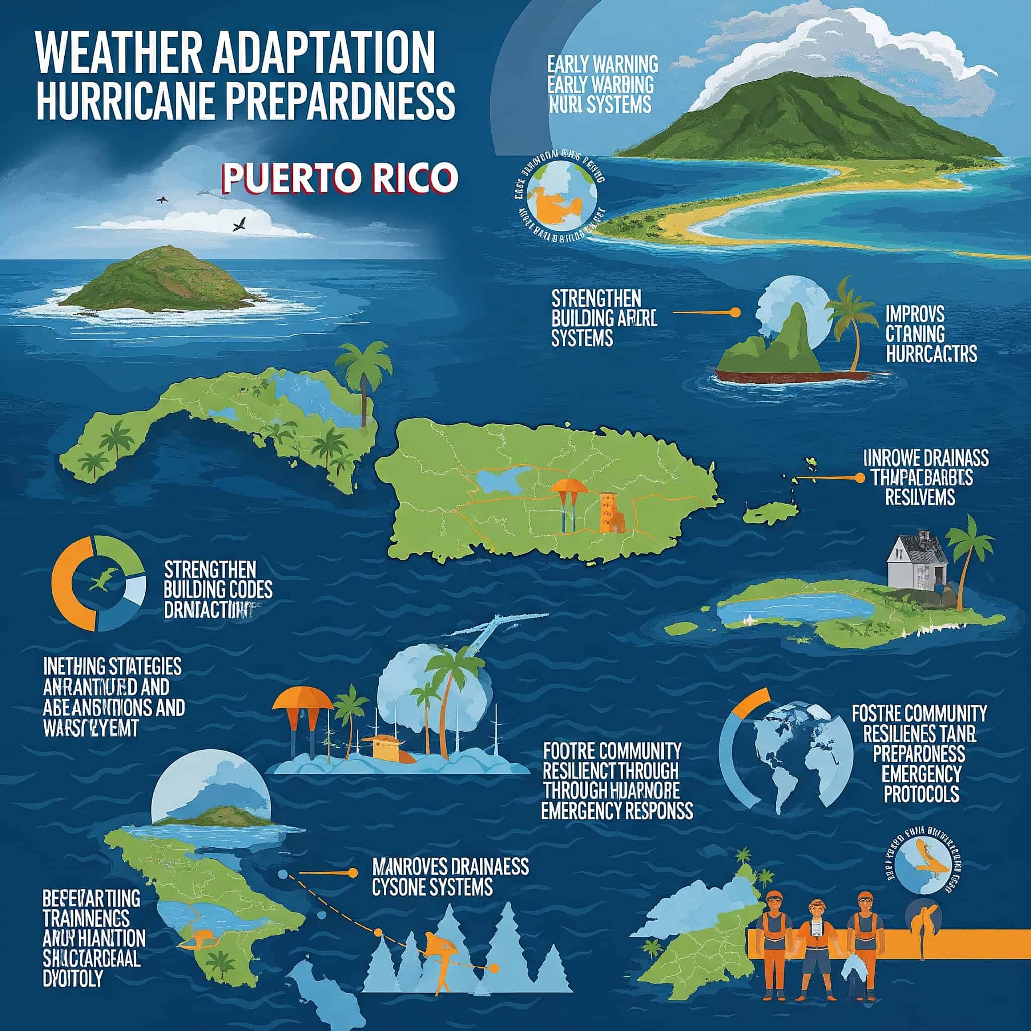 Weather adaptation and hurricane preparedness in Puerto Ric