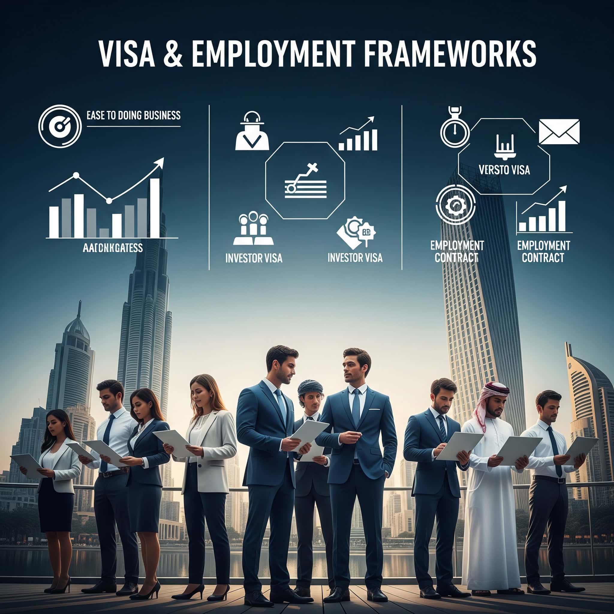 Visa and employment frameworks in Dubai.