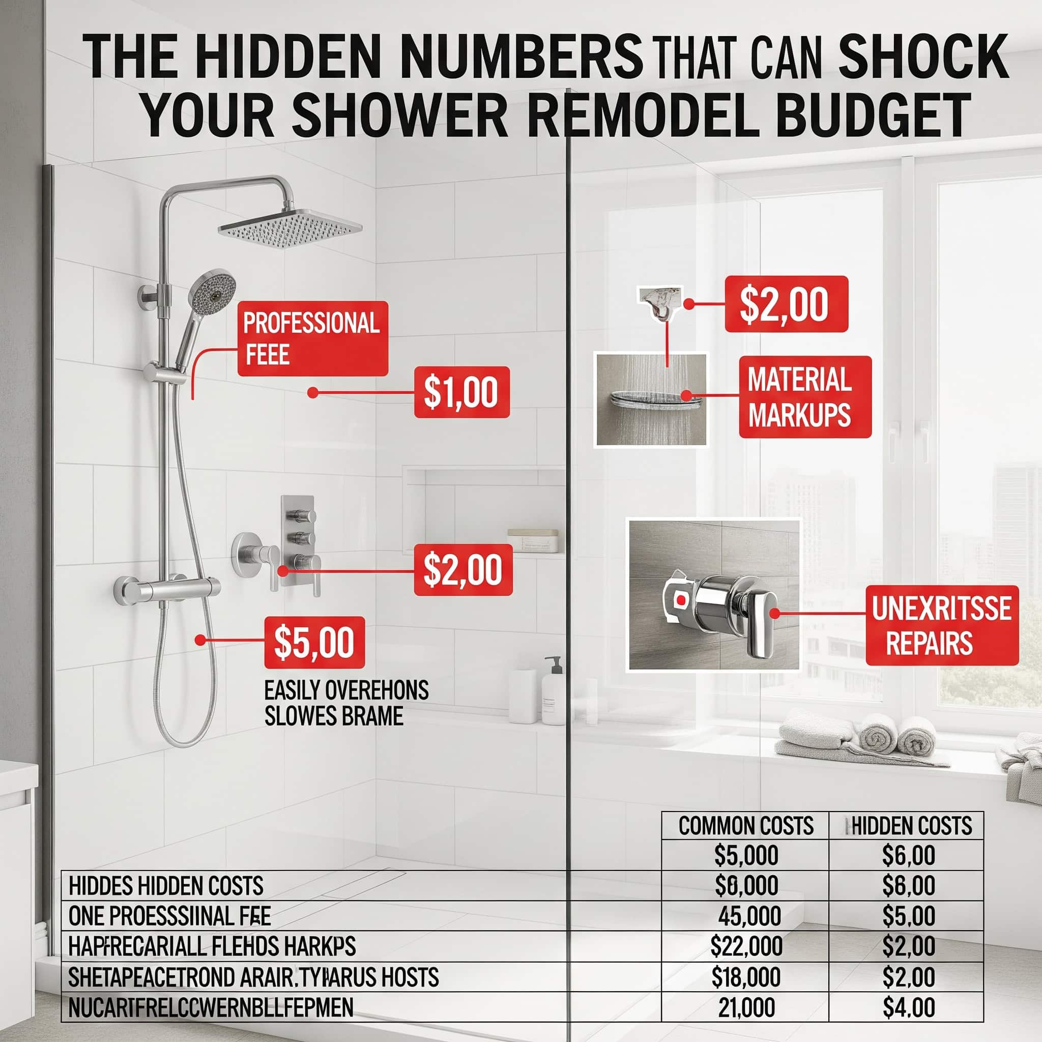 shower remodel budget