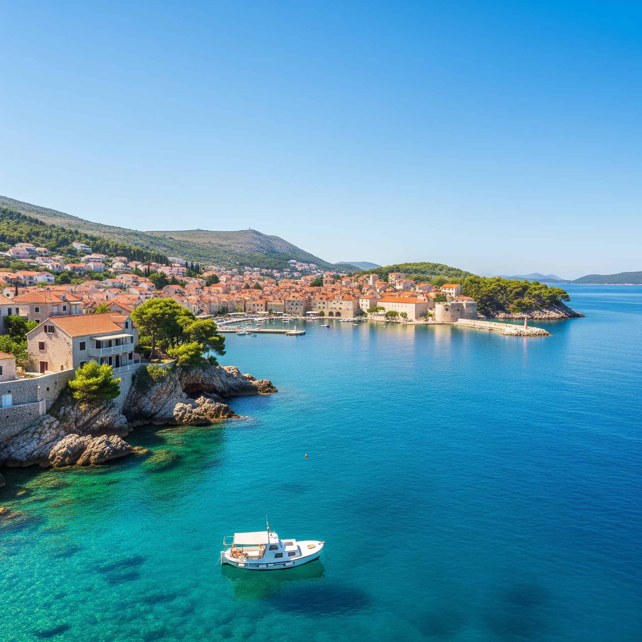 Mediterranean coastline in Croatia