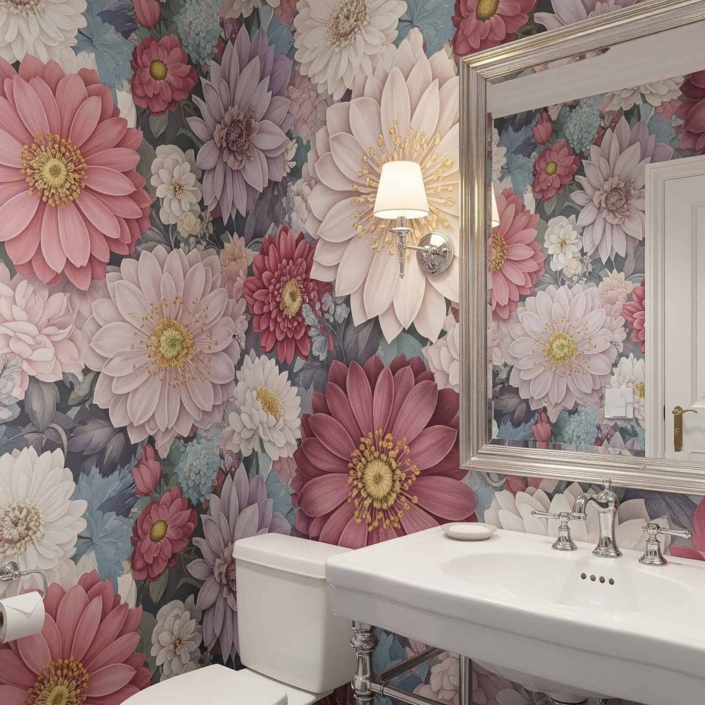 25 Stunning Bathroom Wallpaper Ideas | Jiffy Junk