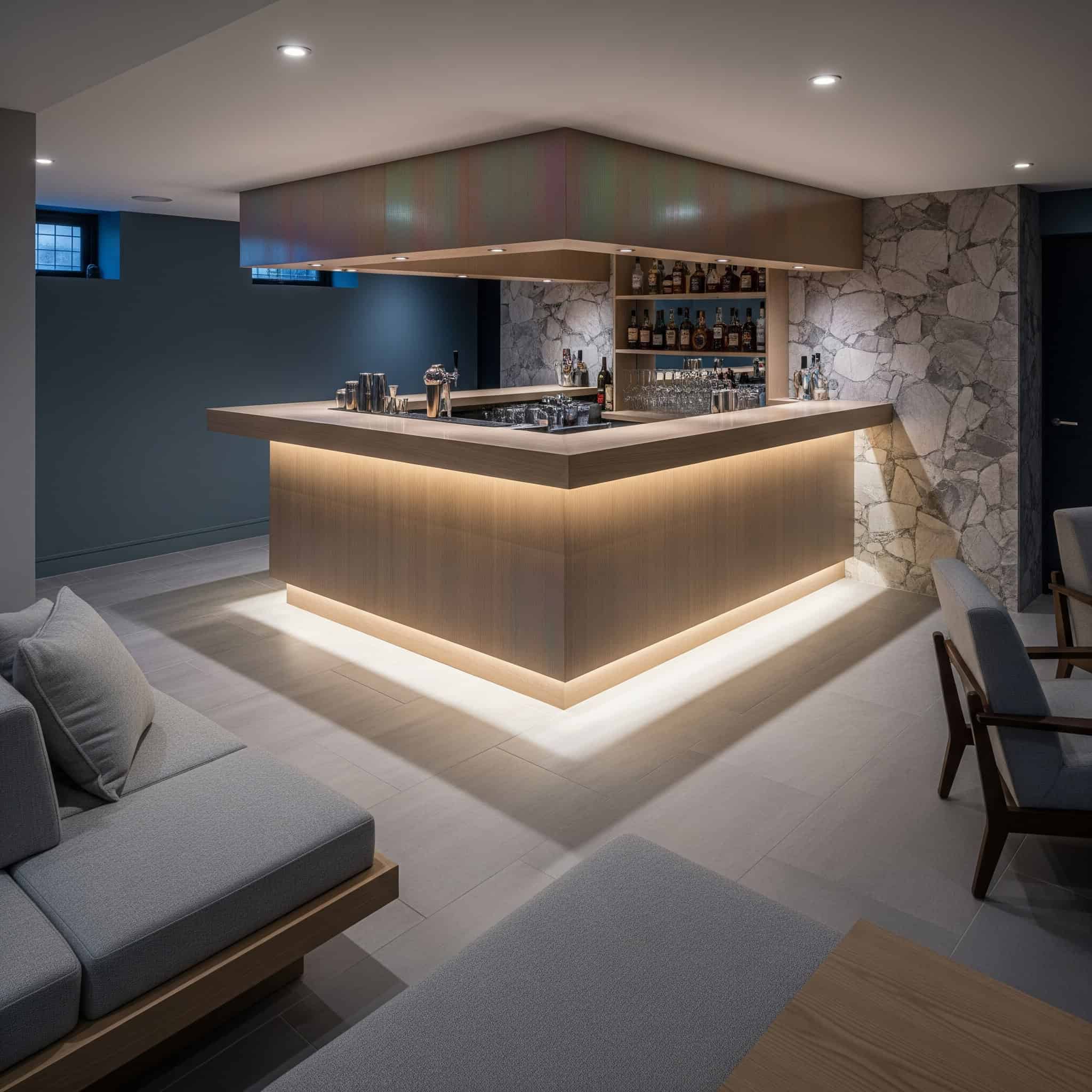 Floating Bar Counter