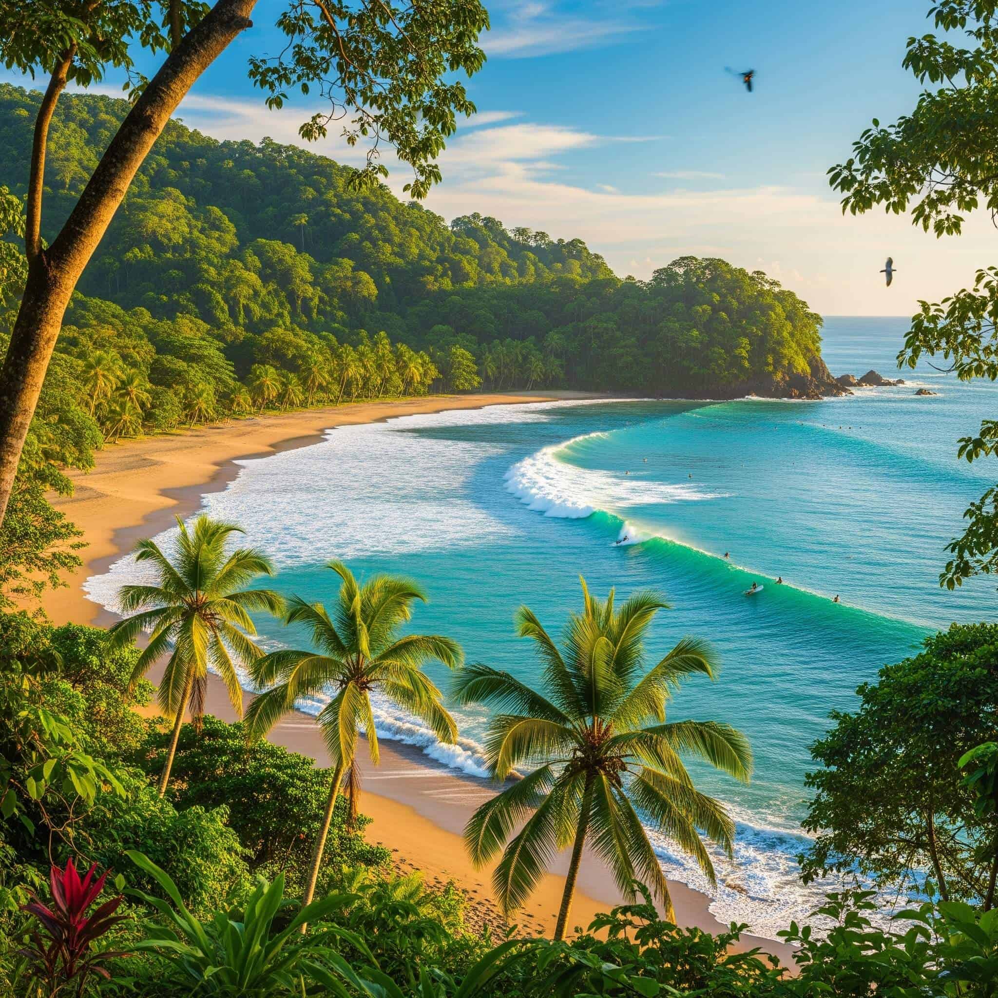 Vibrant image of the Central Pacific Coast in Costa Rica