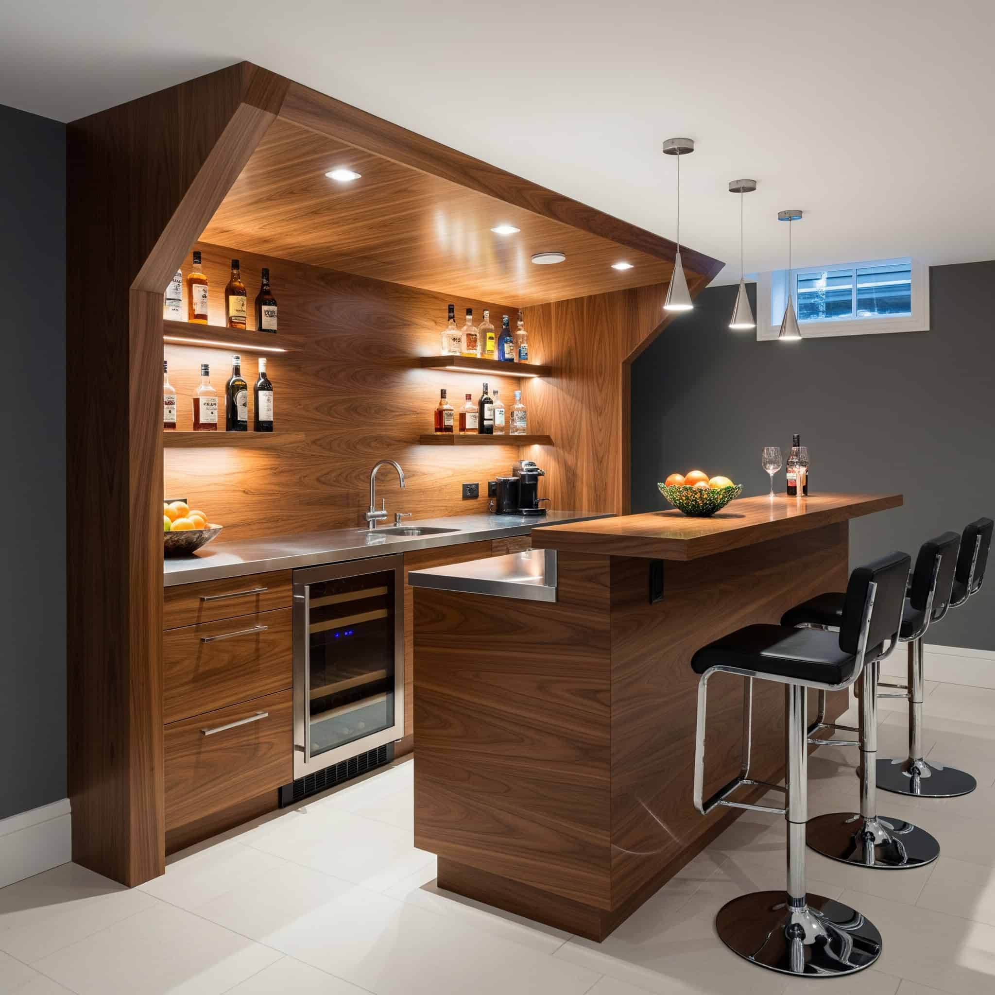 Under-Stair Bar Nook