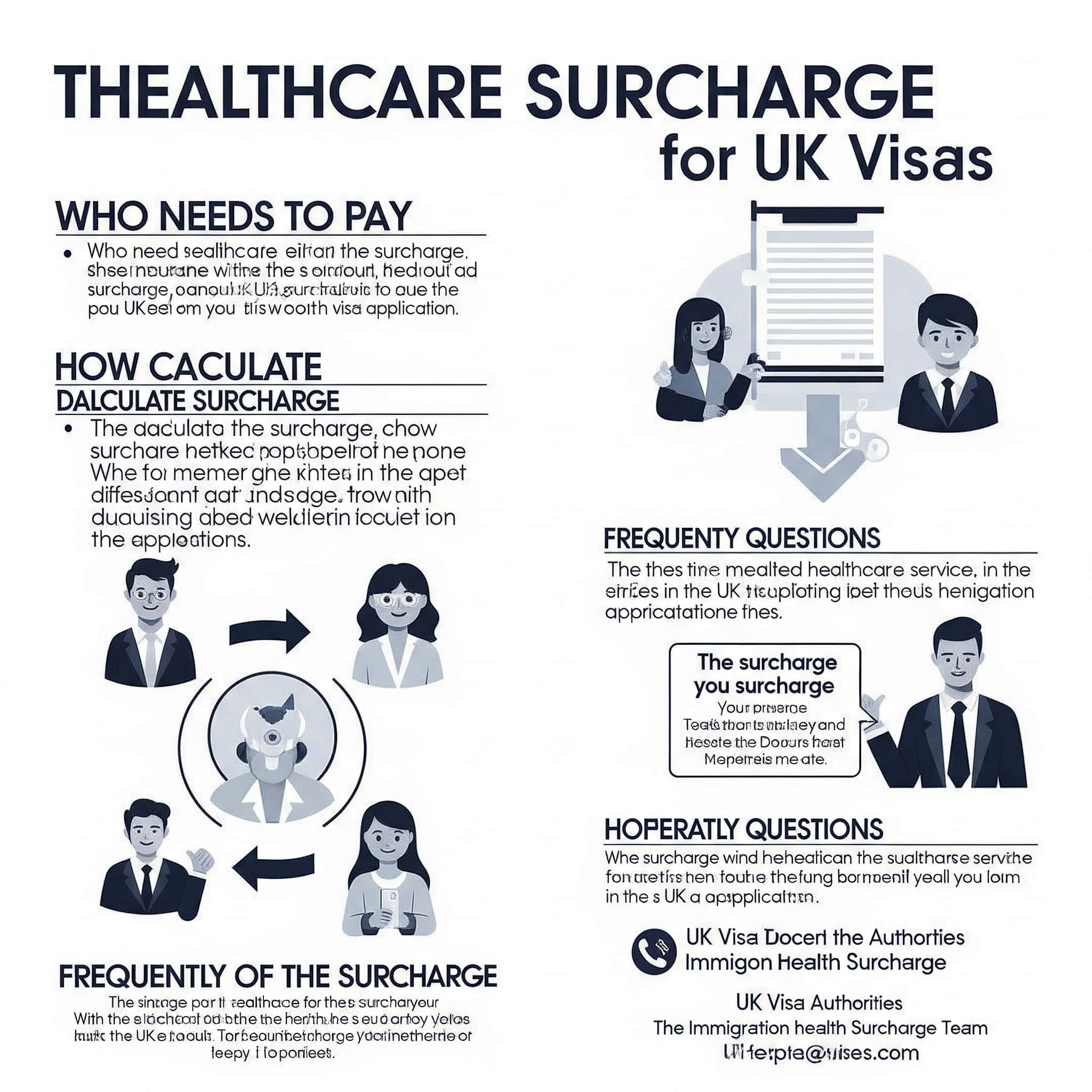 Informative poster about the healthcare surcharge for UK Visas