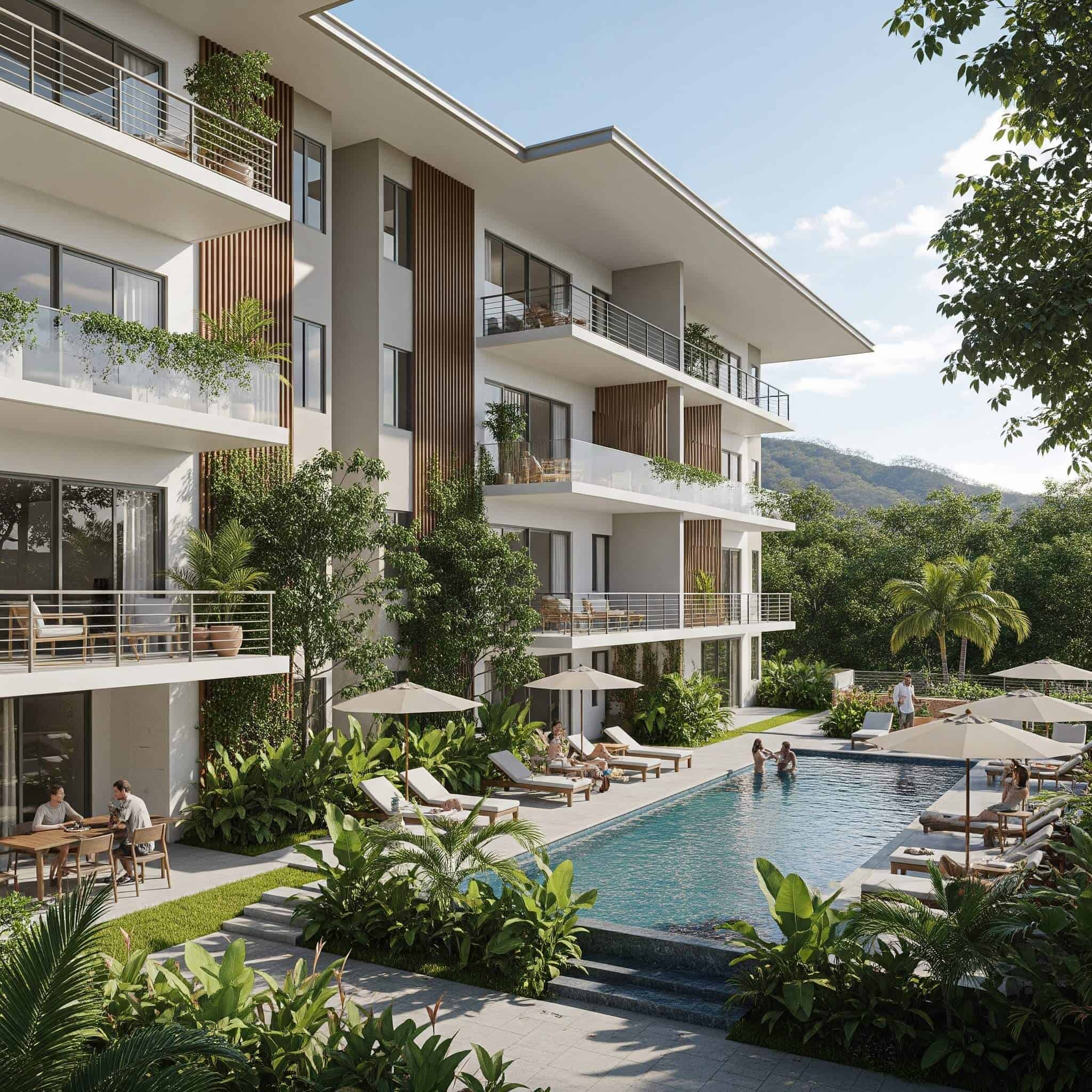 Sleek condominium building in Costa Rica