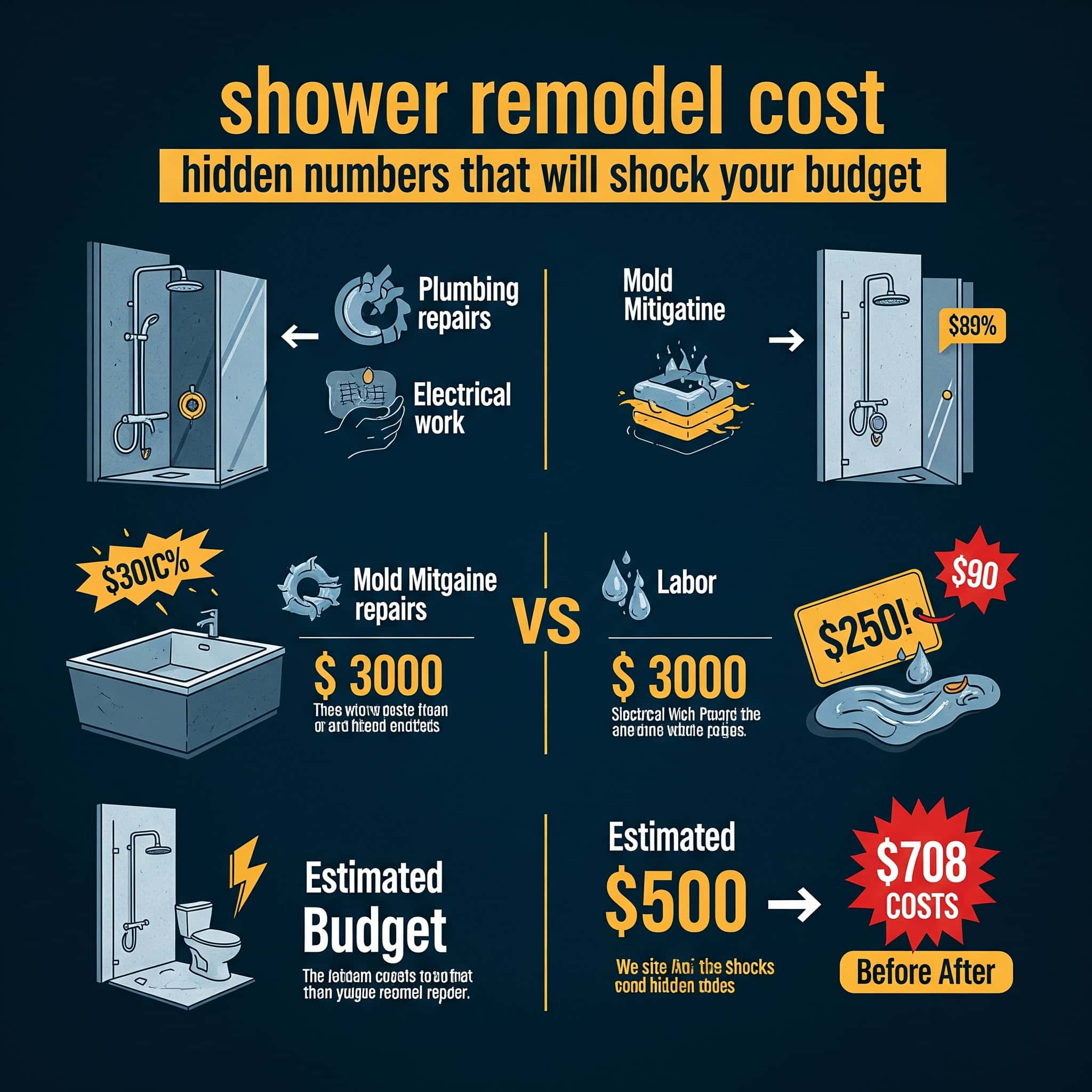 hidden costs of a shower remodel