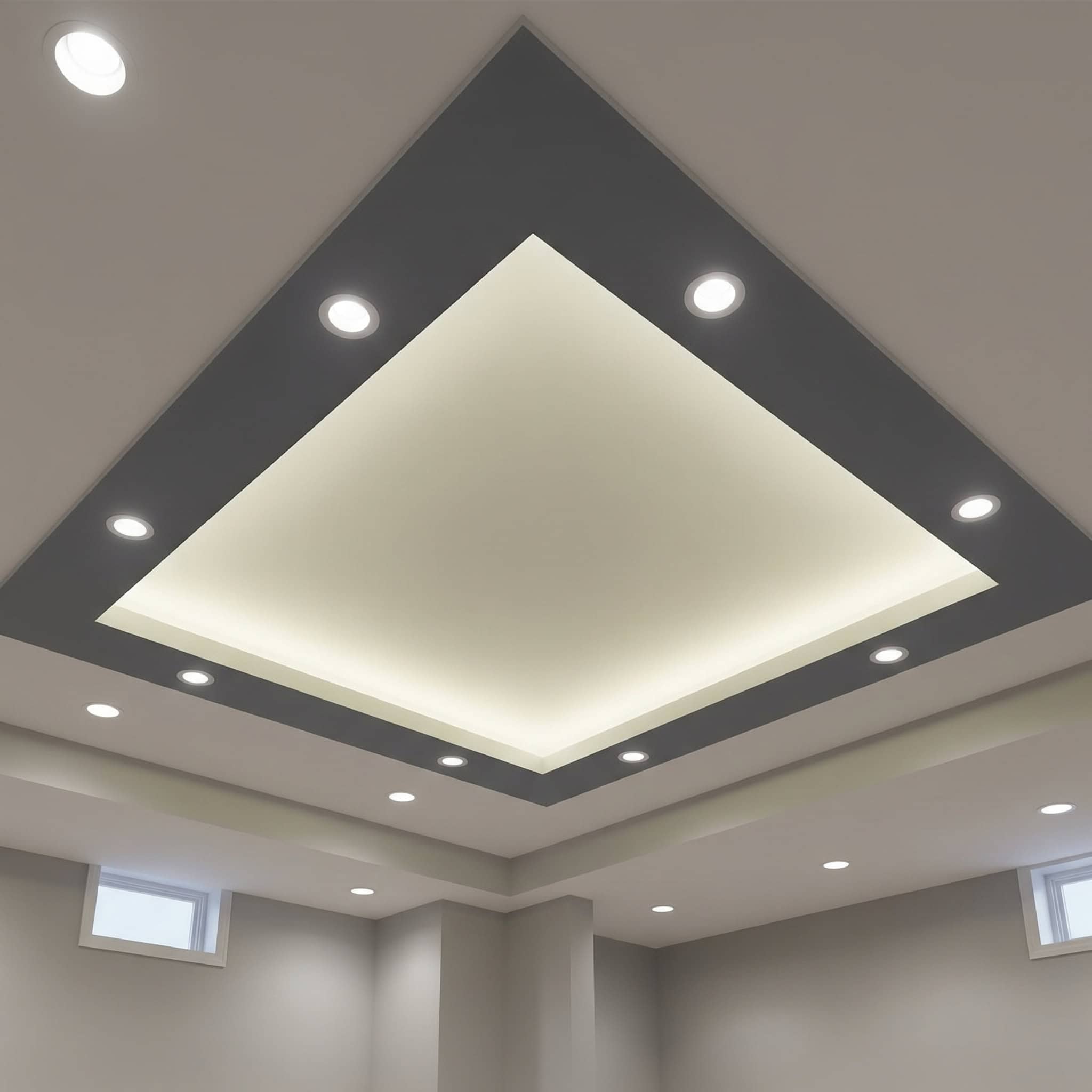 Mock Tray Ceiling Illusion with Paint