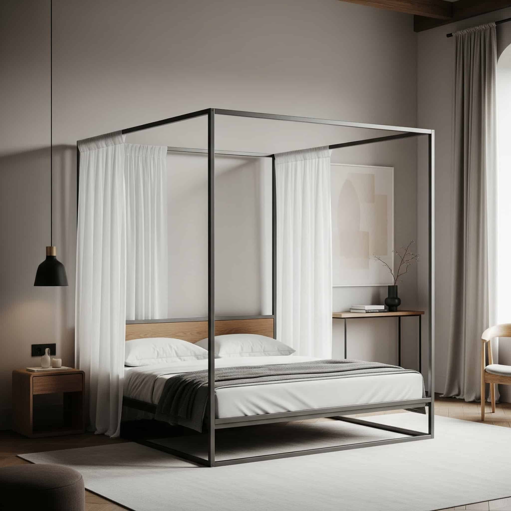 Modern Minimalist Metal Frame Canopy
