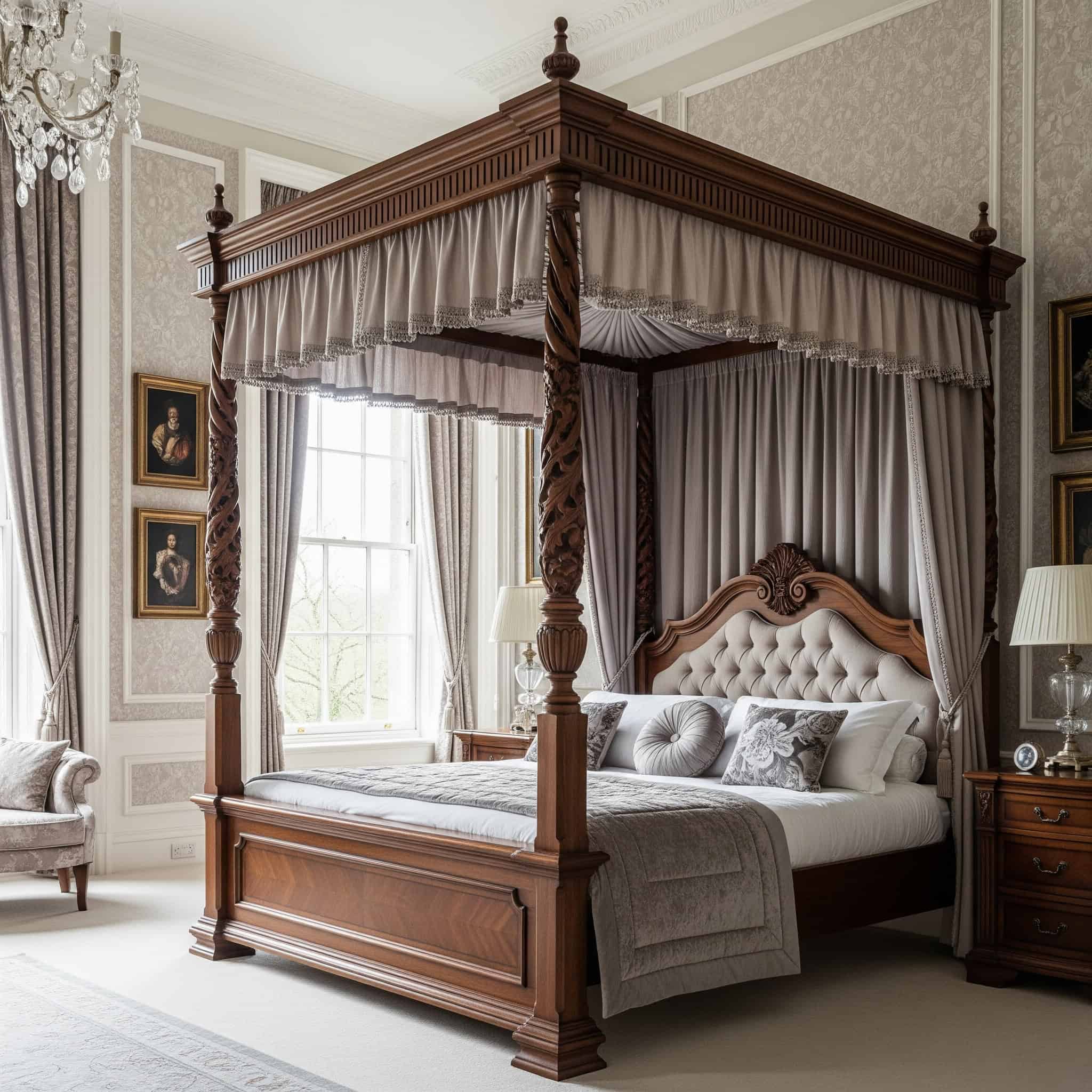 Four-Poster Classic Canopy Bed
