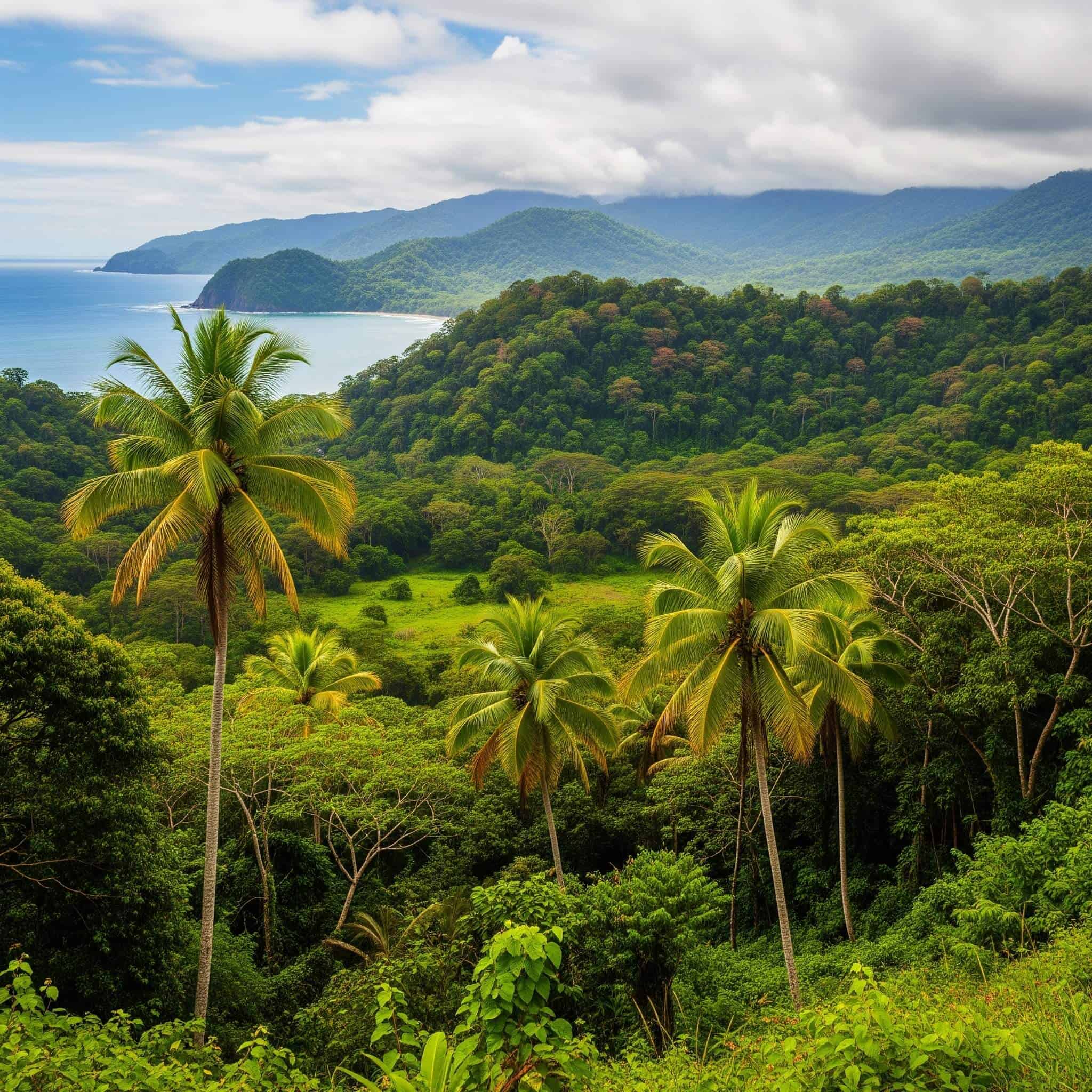 Stunning panoramic view of the Southern Zone in Costa Rica