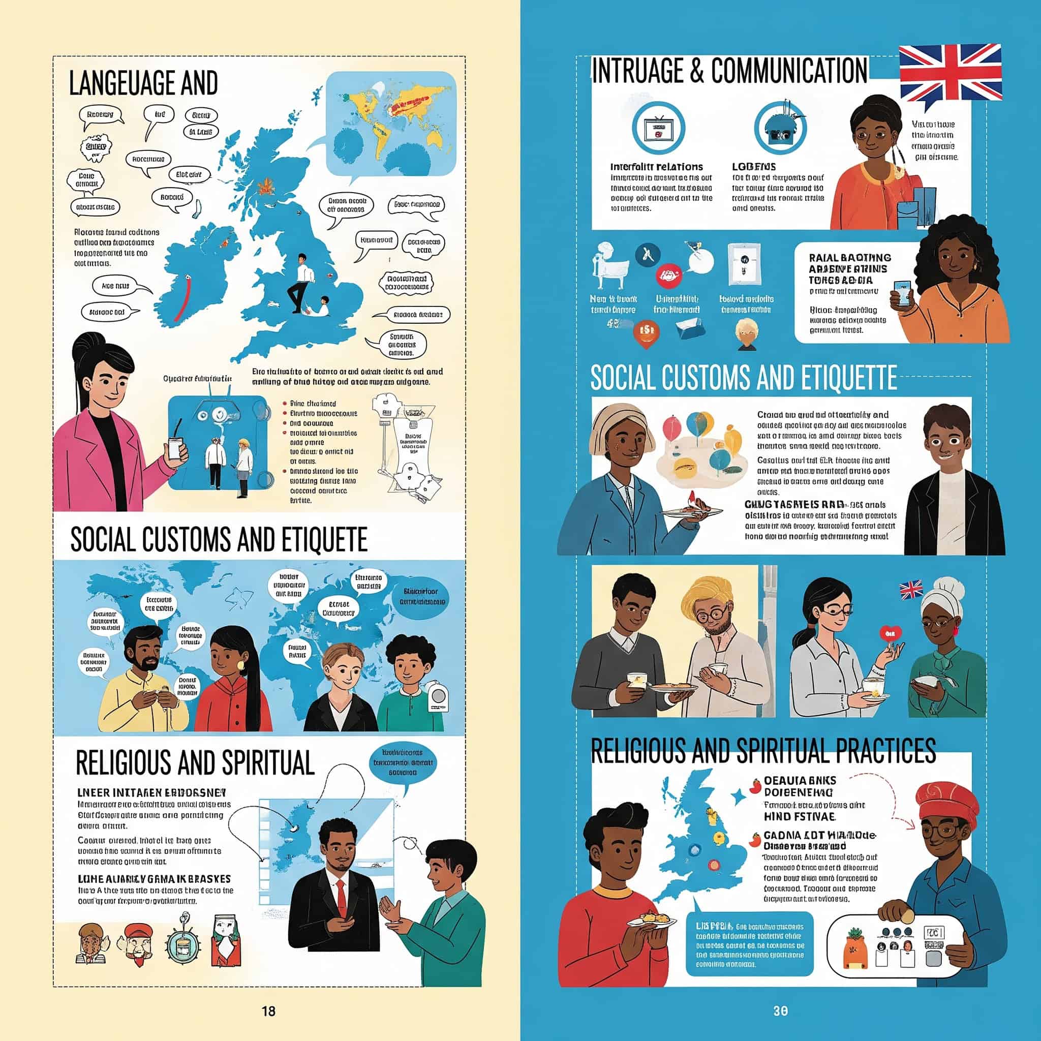 Detailed, illustrated guide to navigating cultural differences in the UK