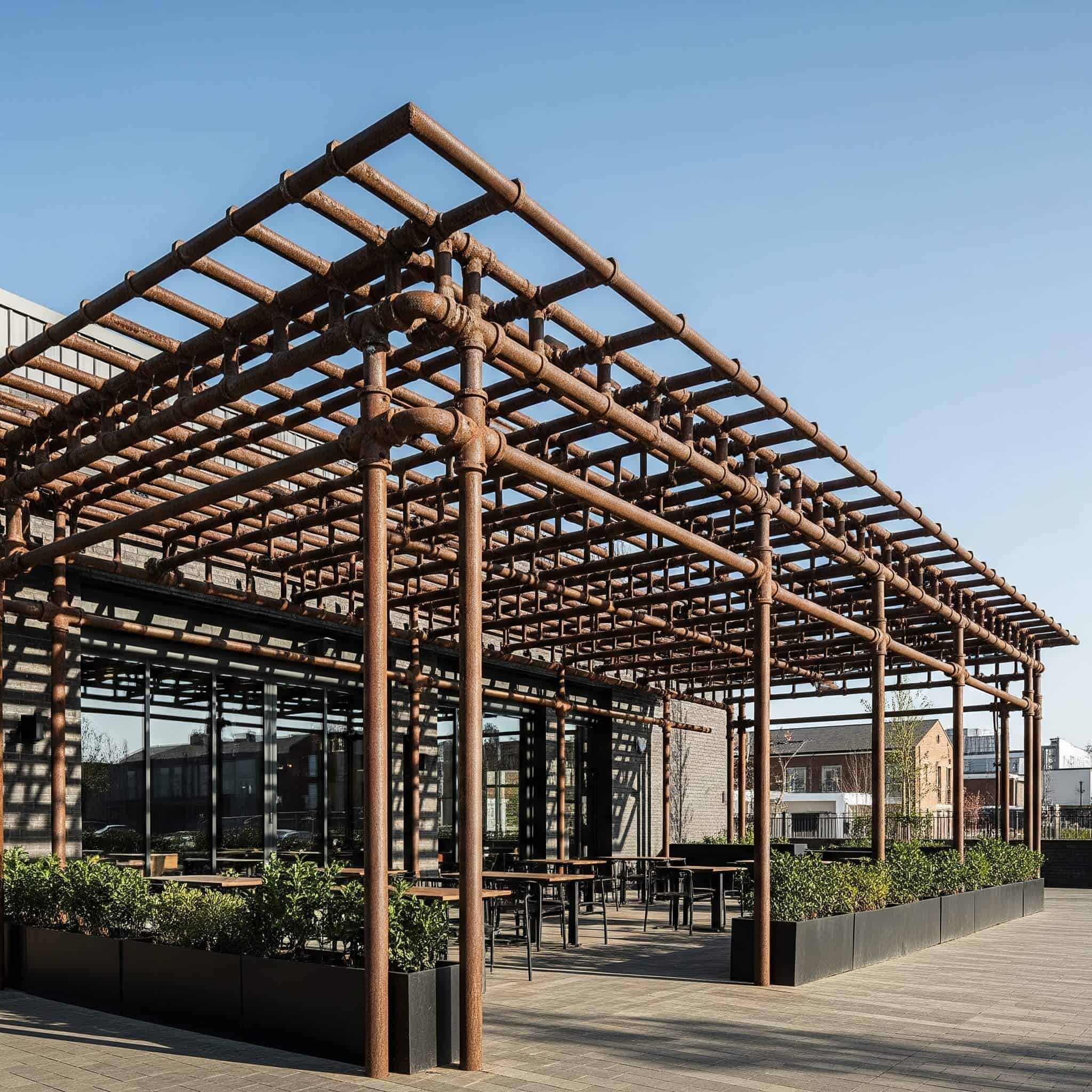 Industrial Pipe Frame Canopy