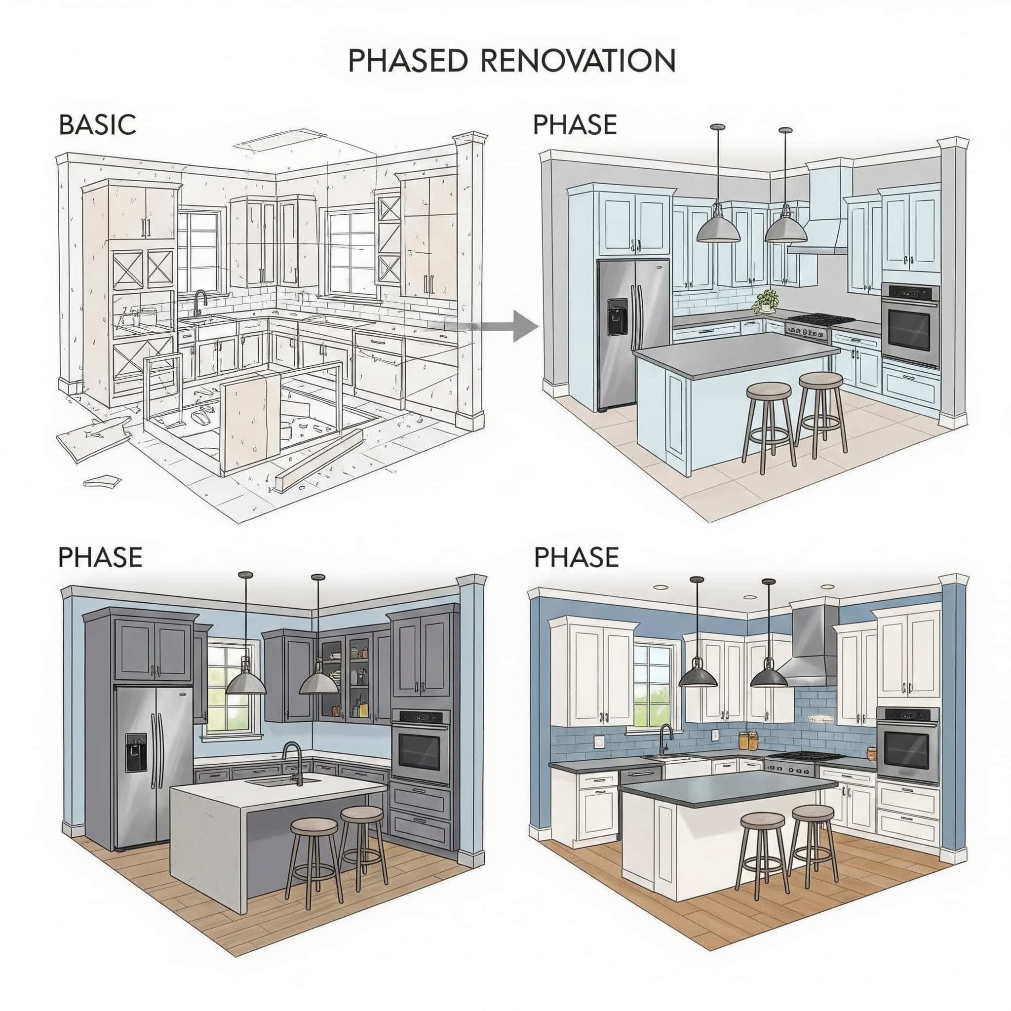 Phased approach to kitchen renovation