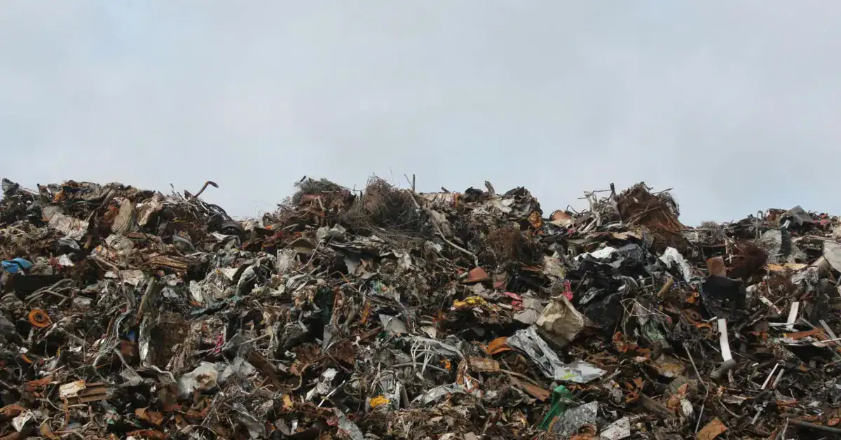 A large open dumpsite to highlight the impact of irresponsible disposal of old electronics.