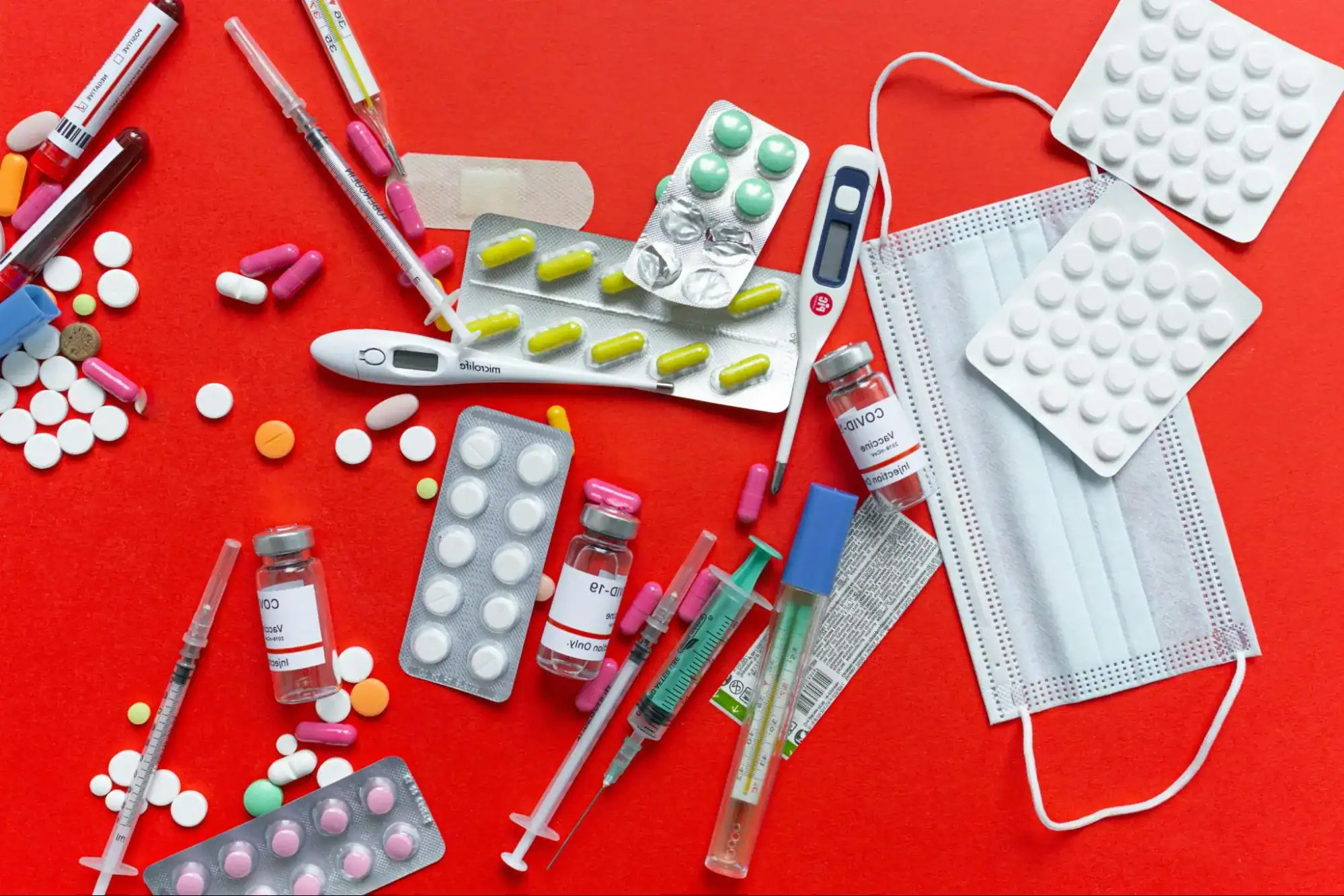 Photo of different pills and medications that need safe disposal.