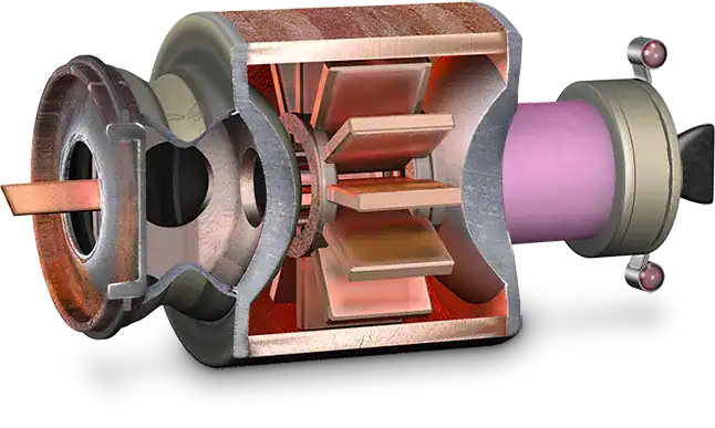 A 3D picture of a magnetron.
