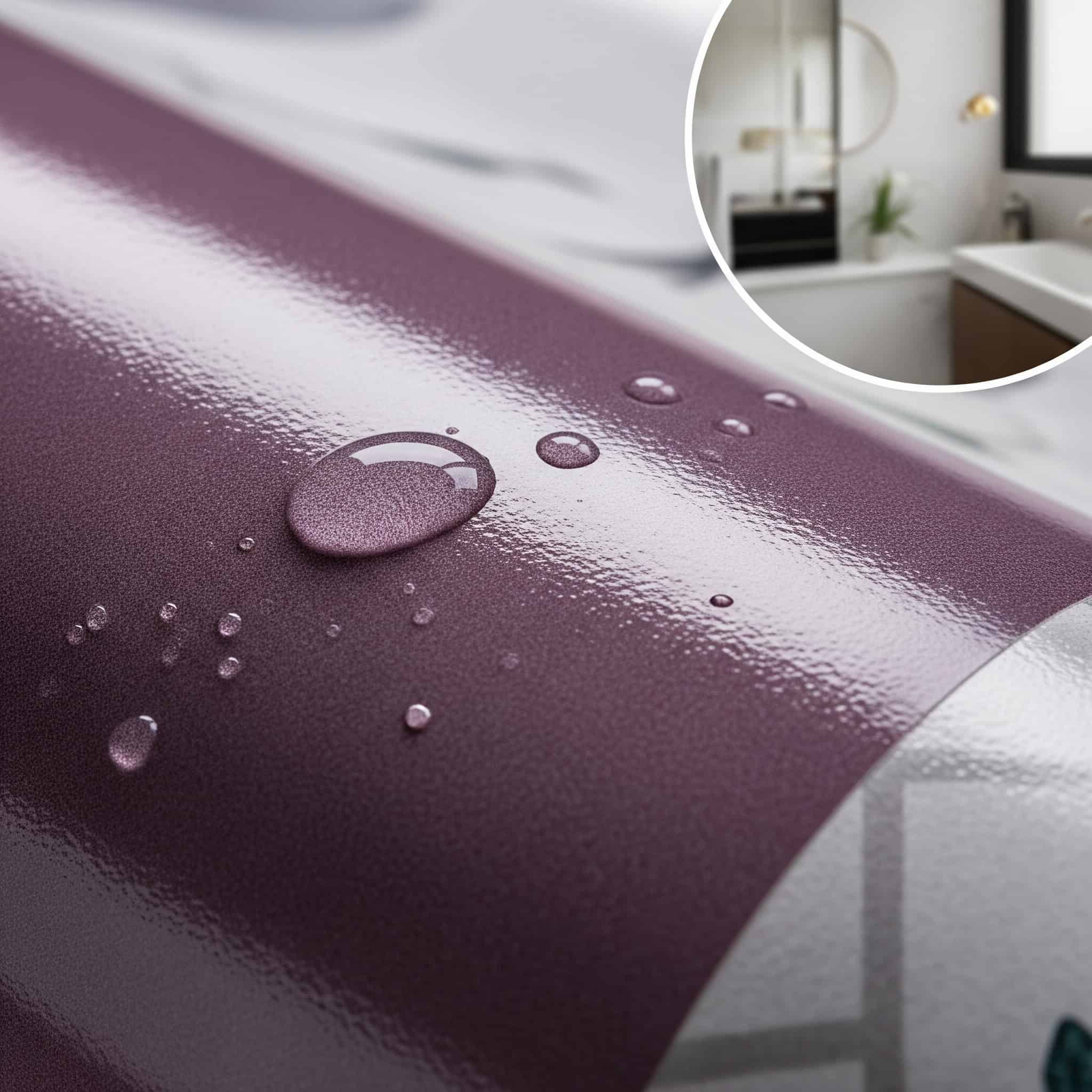 PVC-coated wallpaper combines excellent water resistance with outstanding durability.
