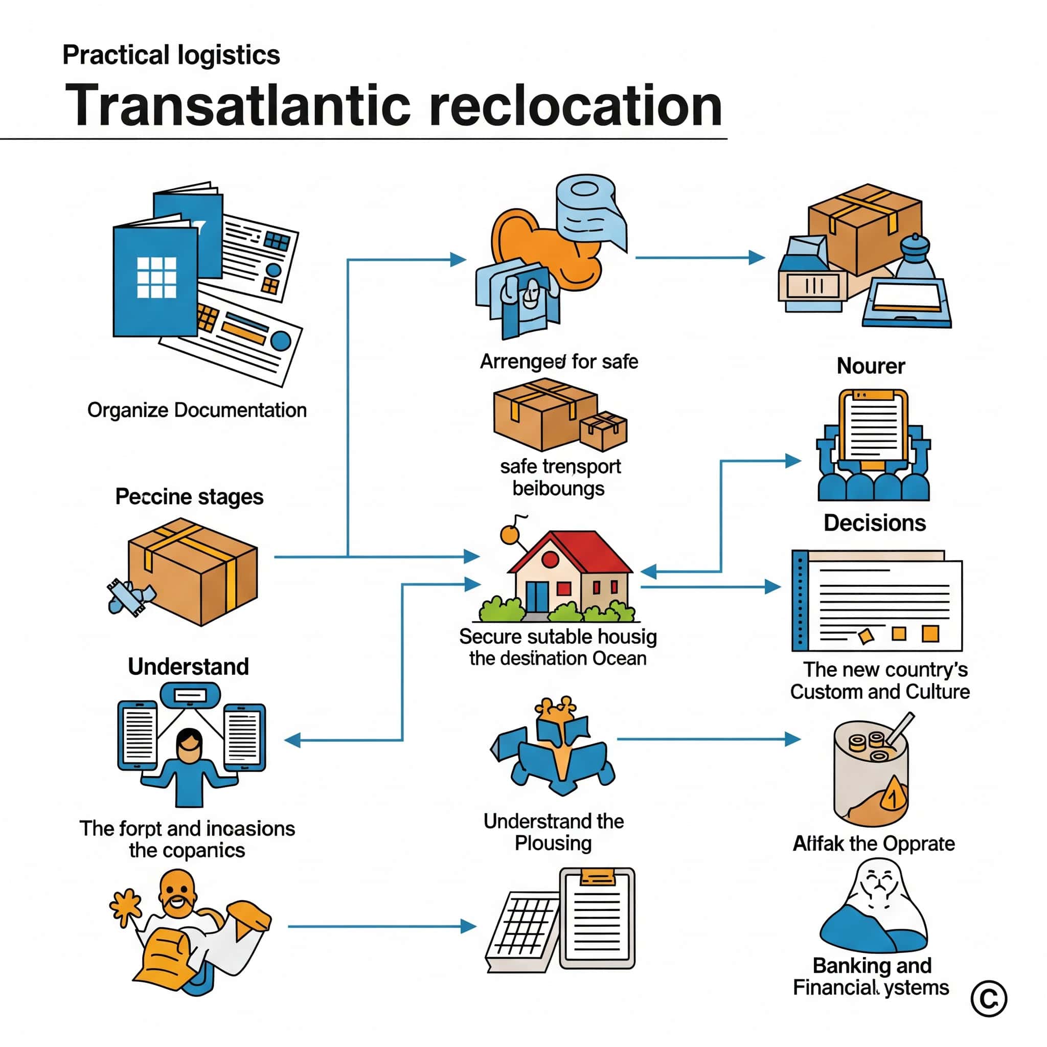 Practical logistics of transatlantic relocation
