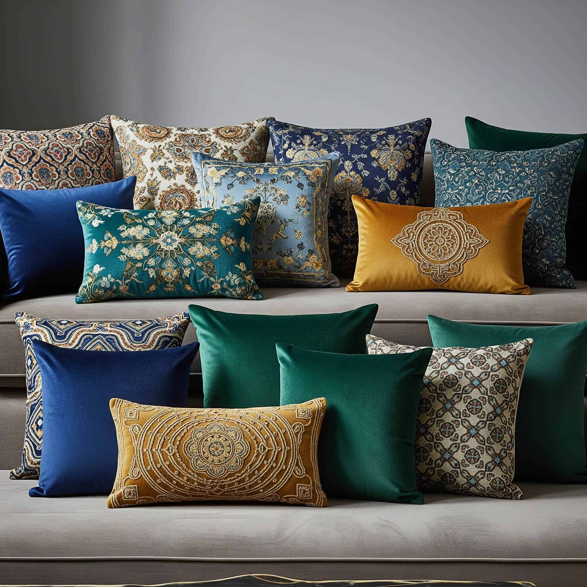 Designer throw pillows and cushions