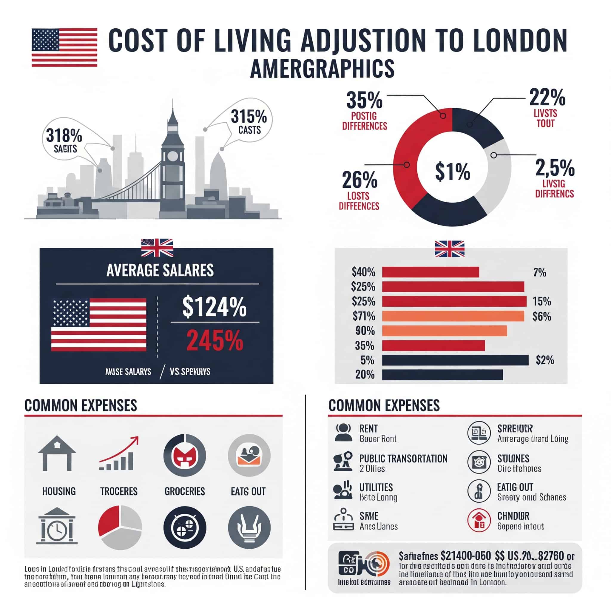 Cost of living adjustment for Americans moving to London