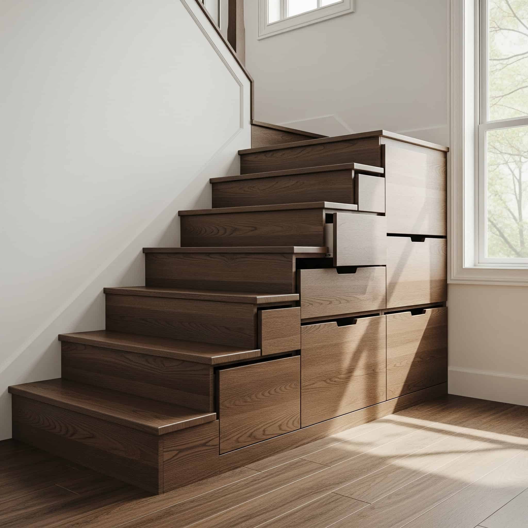 Staircase with integrated storage