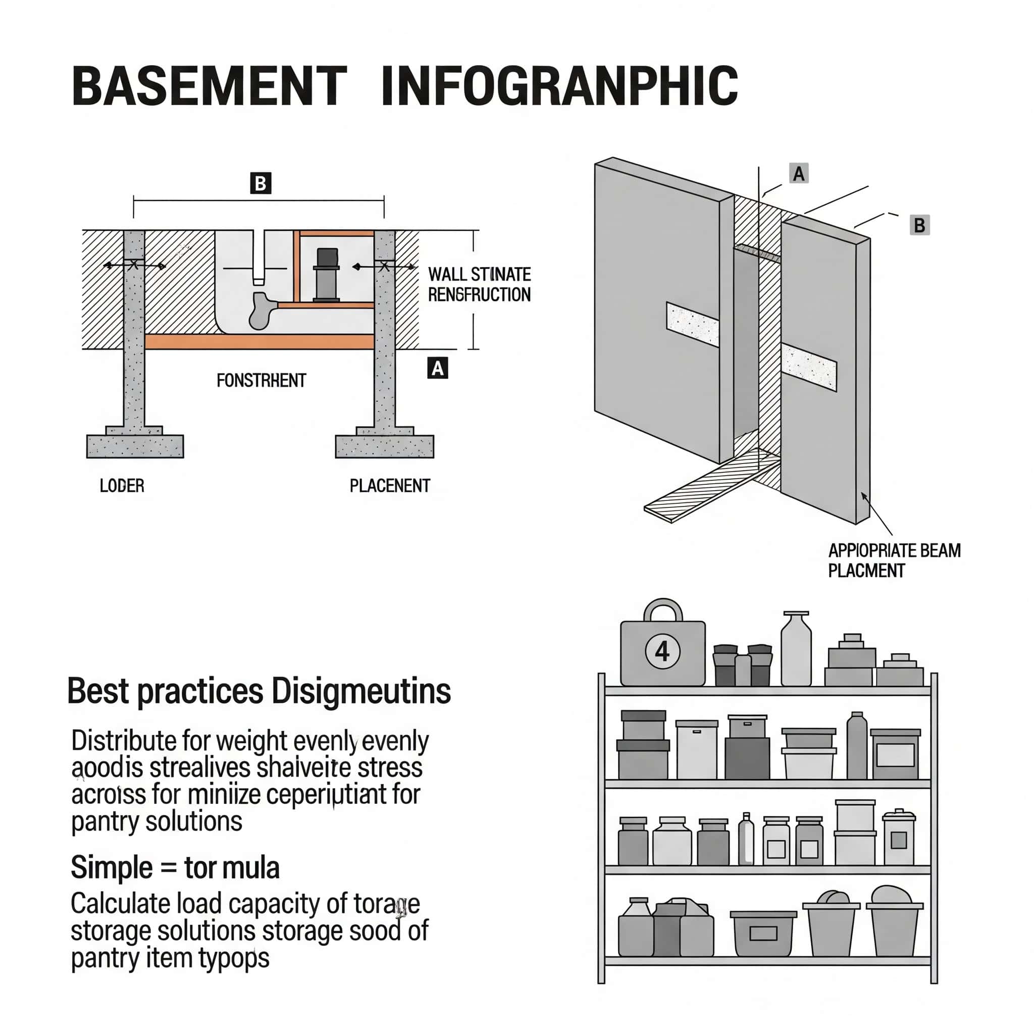 Structural Safety and Weight Distribution for Basement Pantries.