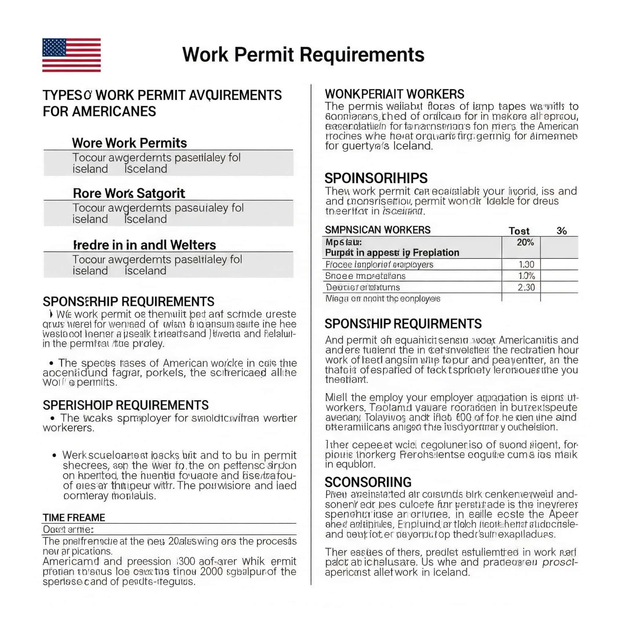 Work permit requirements and sponsorship for Americans moving to Iceland