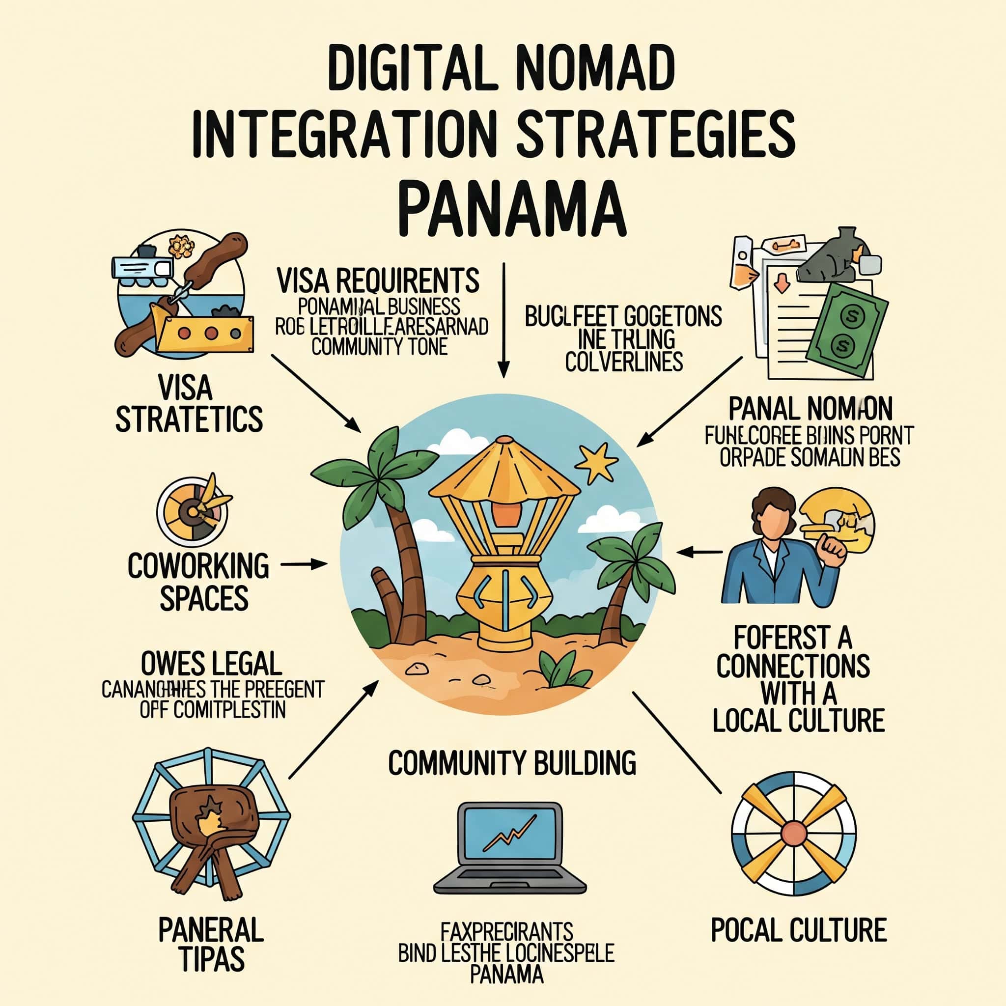 Digital nomad integration strategies in Panama.