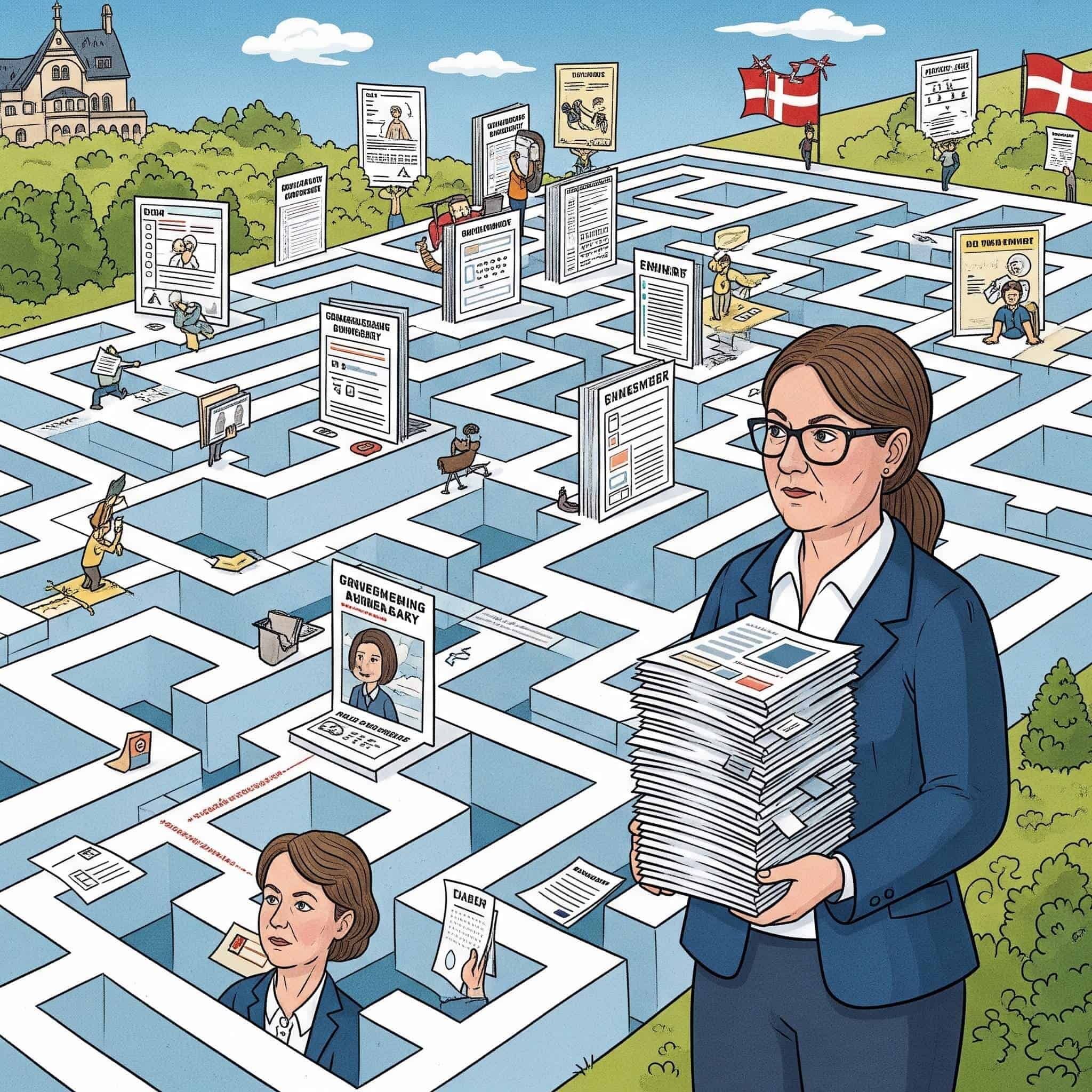 Navigating Danish bureaucratic systems.