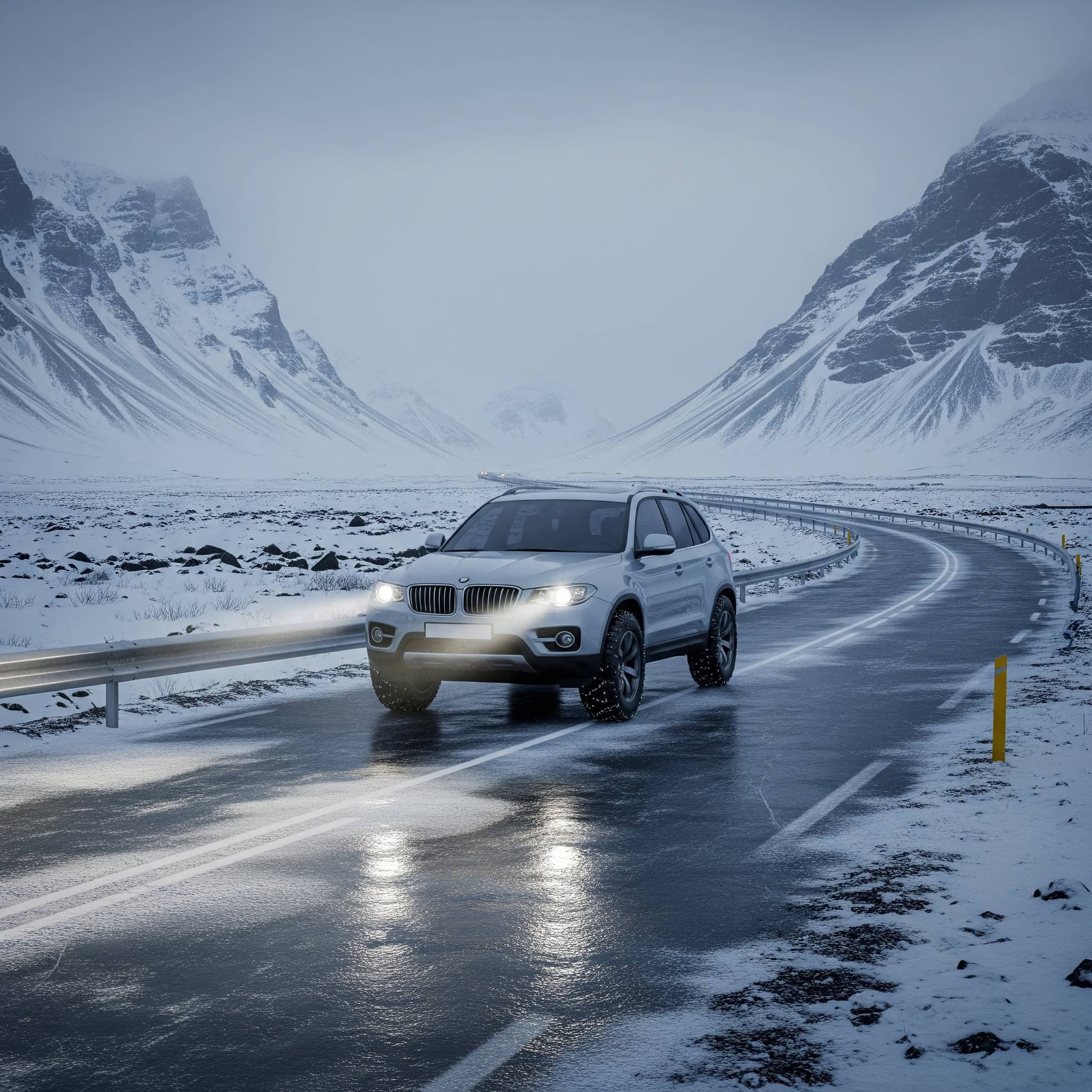 Winter driving in Iceland