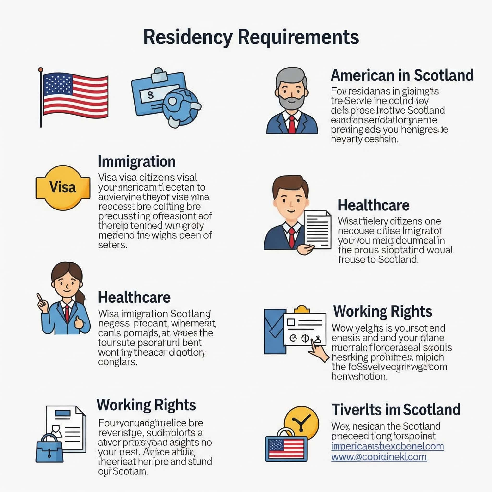 Residency requirements for Americans moving to Scotland.