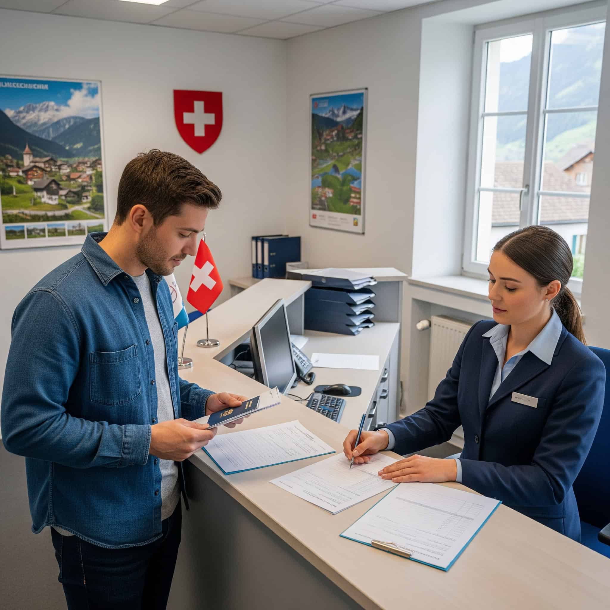 American registers at Swiss municipality office