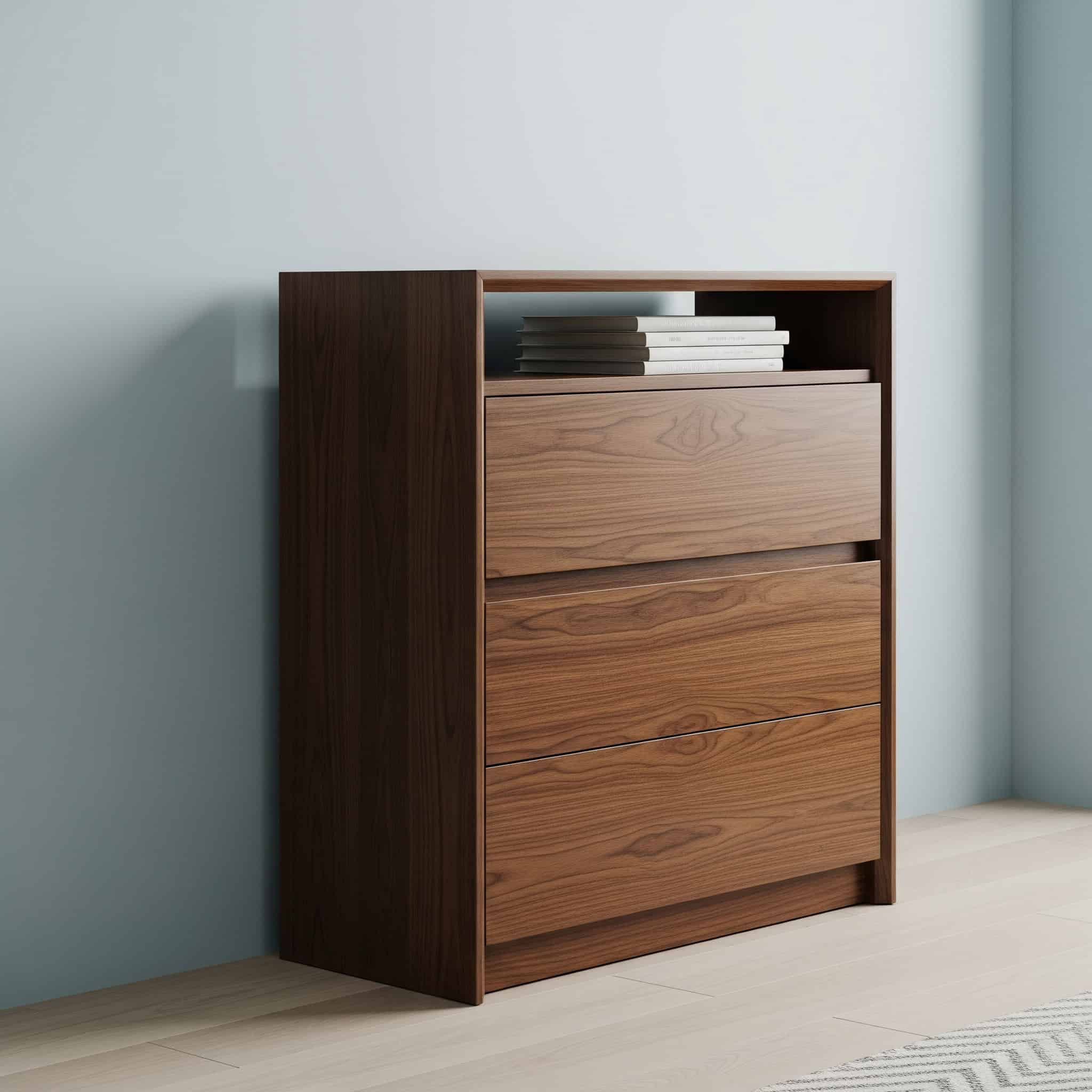  Slim profile dresser in a modern bedroom