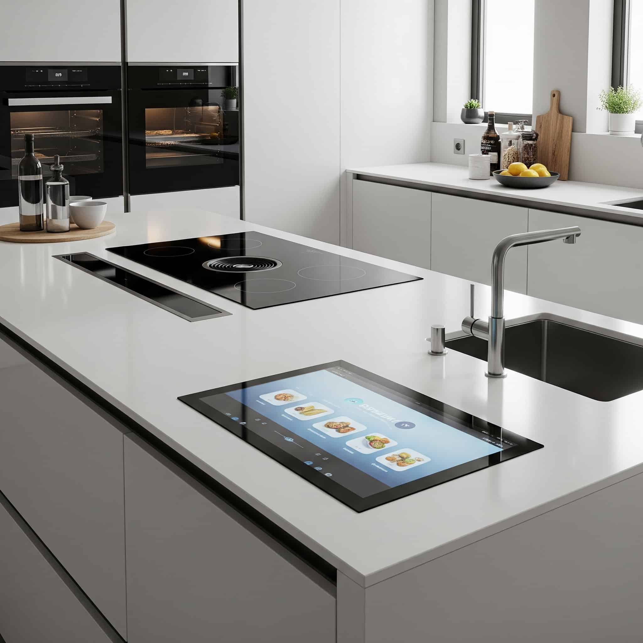 Touchscreen countertop island.