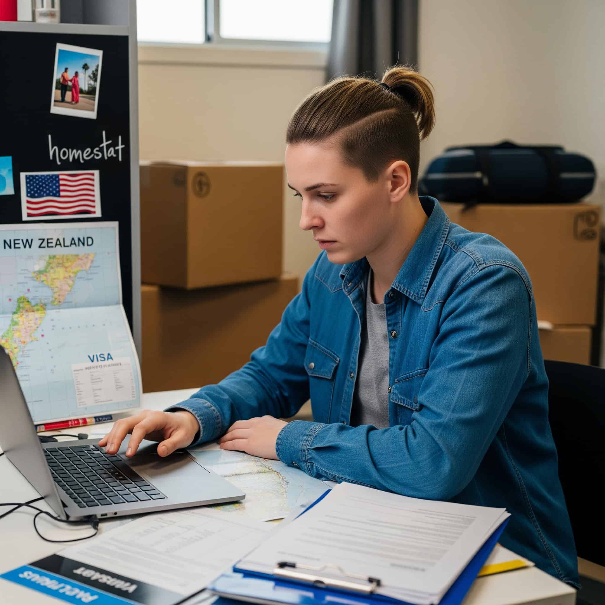 American deals with post-approval logistics for move to New Zealand.