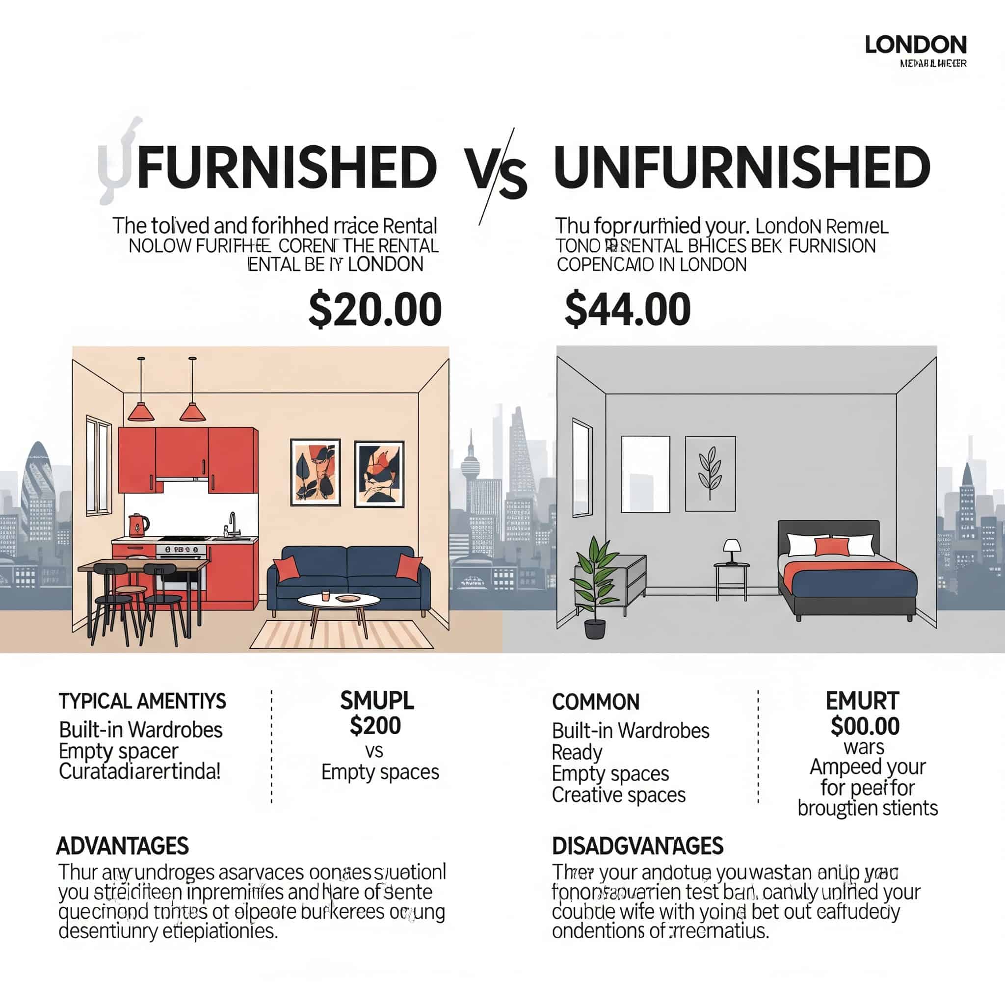  Furnished vs. unfurnished rentals in London