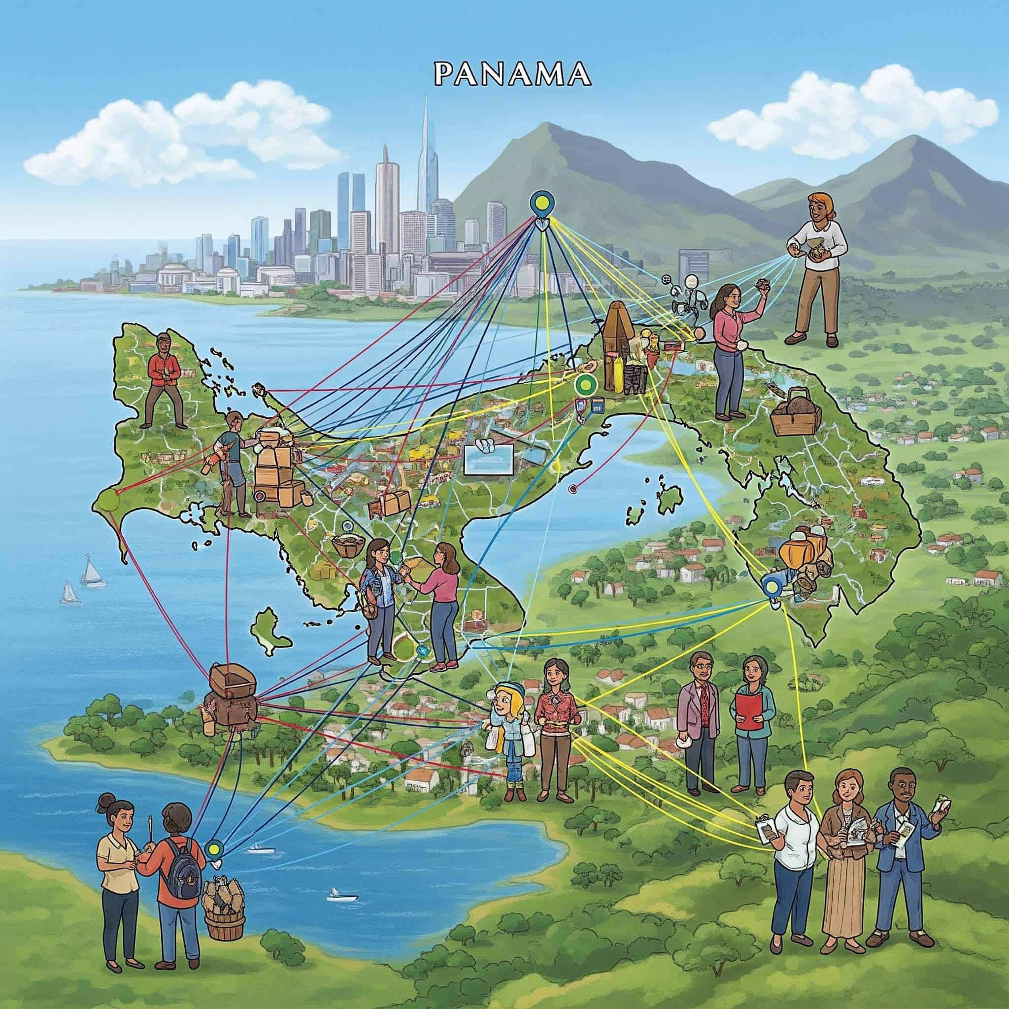 Reciprocity networks in Panama.