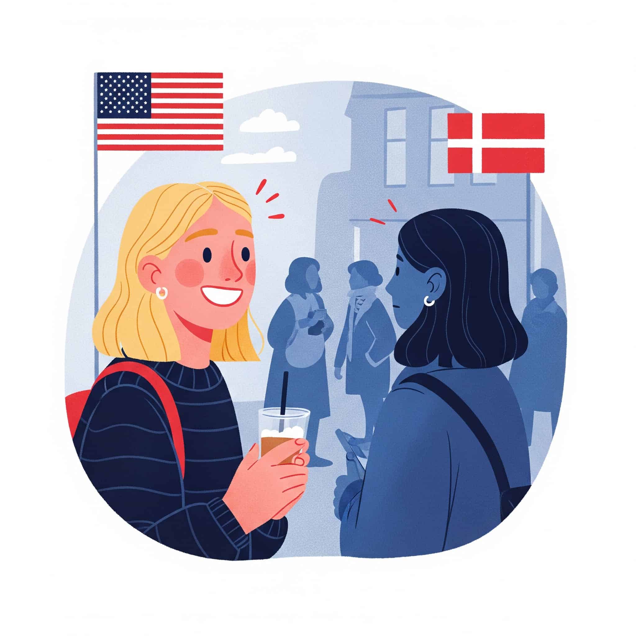 Cultural adjustment of an American extrovert in Denmark