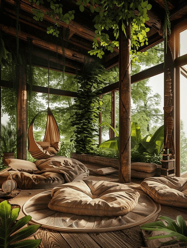 Boho Treehouses Meditation Space