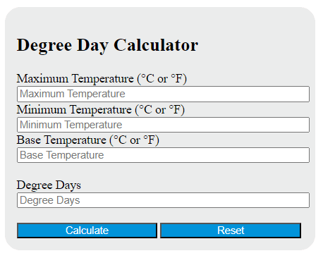 Degree Day Calculator