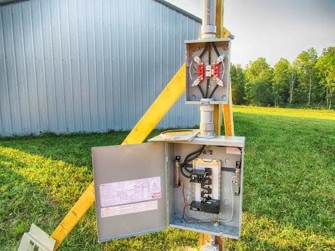 How to build a temporary electrical service - YouTube