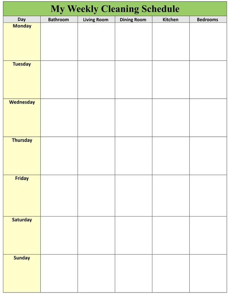 Bathroom Schedule - 10 Free PDF Printables