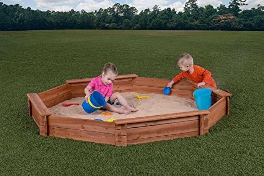 Creative Cedar Designs Octagon Wooden Sandbox, Sandboxes