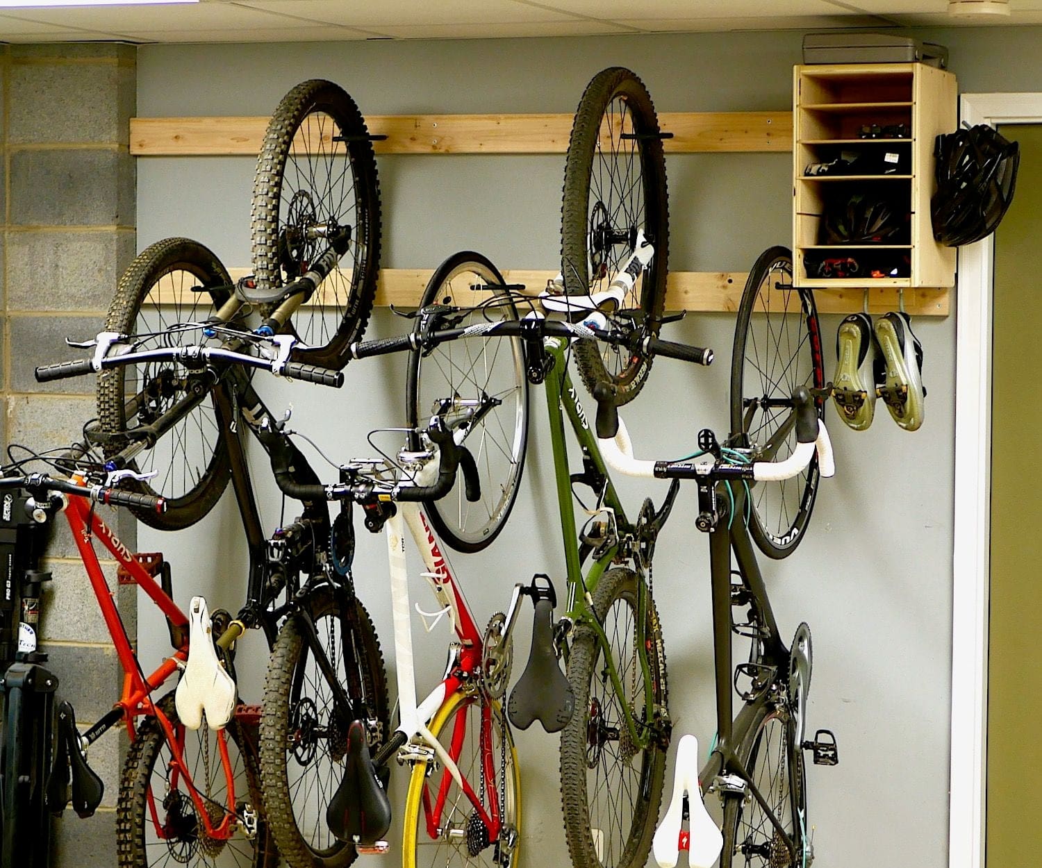 DIY Bike Rack for $20 / Bike Storage Stand & Cabinet for Garage ...