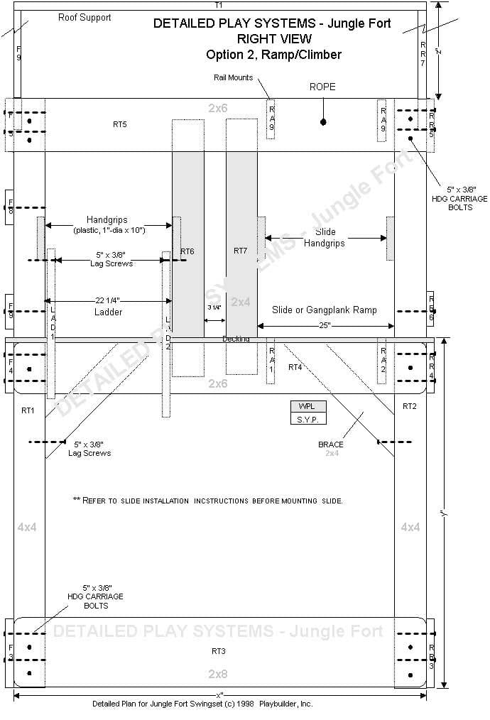 Backyard Swing Set Assembly Diagrams